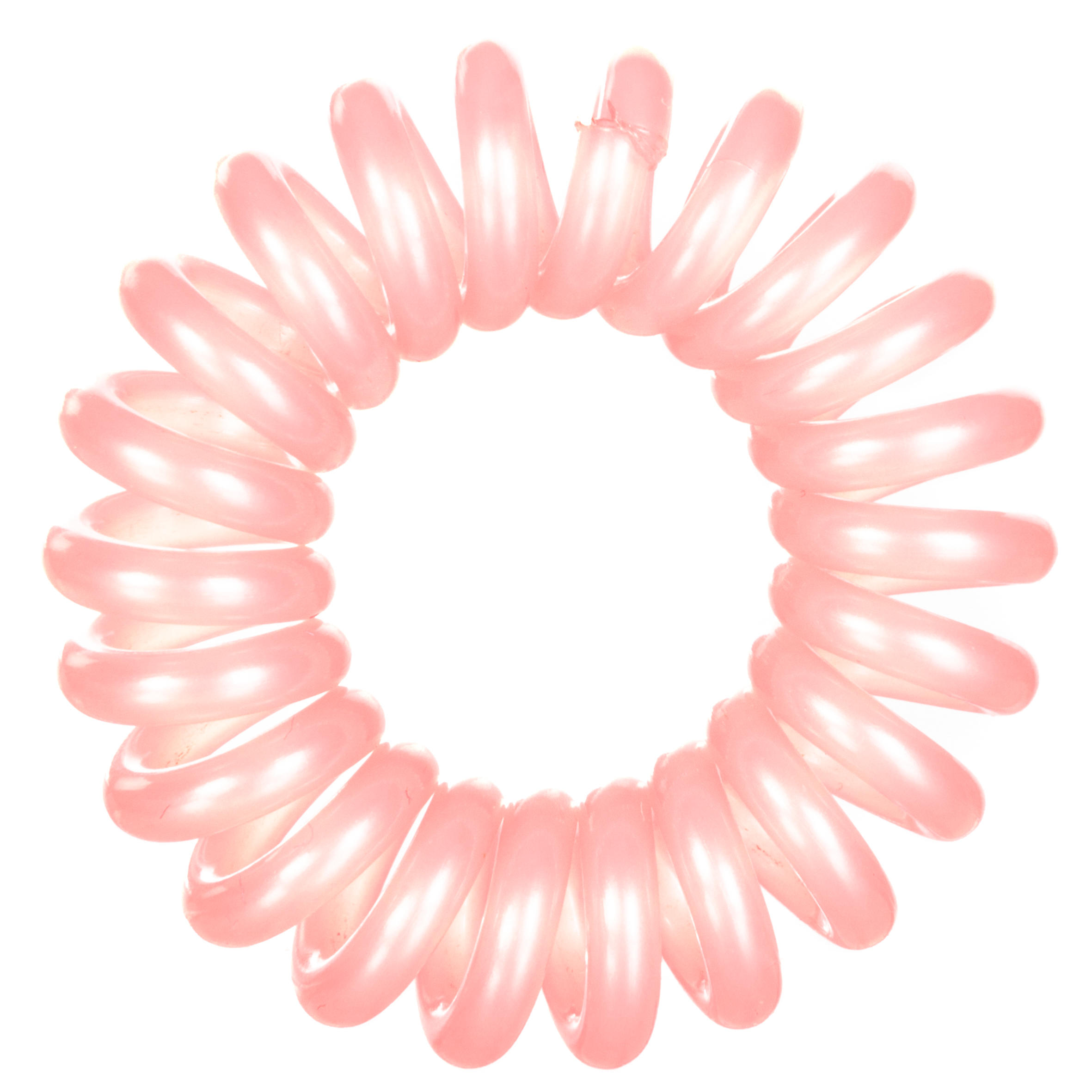Fitness Hair Tie 6-Pack - Pink/Transparent