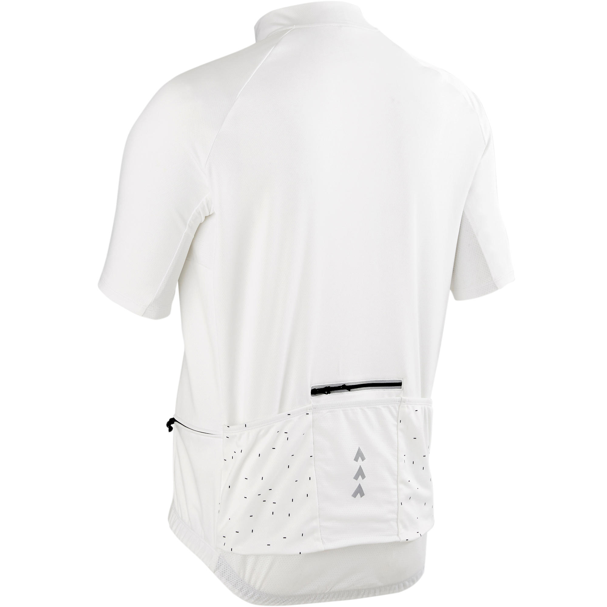 RC100 Short-Sleeved Warm Weather Road Cycling and Touring Jersey - White
