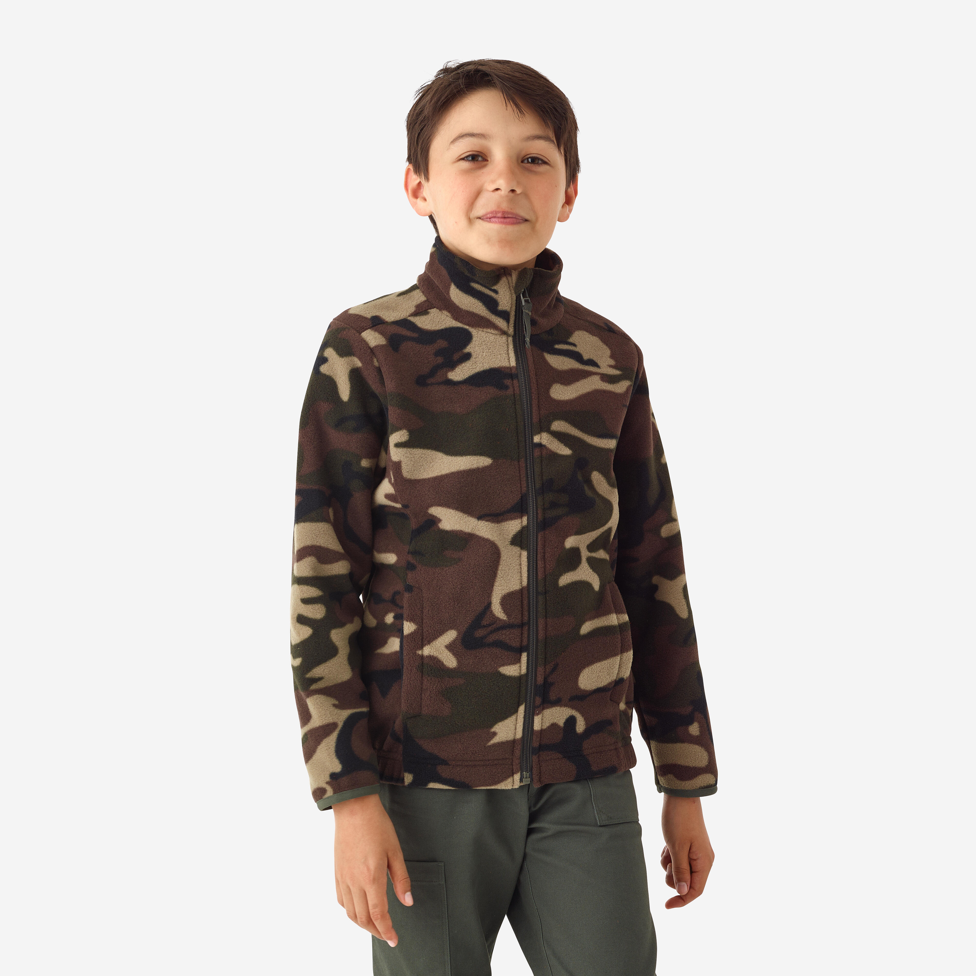 Kids' Hunting Warm Fleece - 100 Camo Green