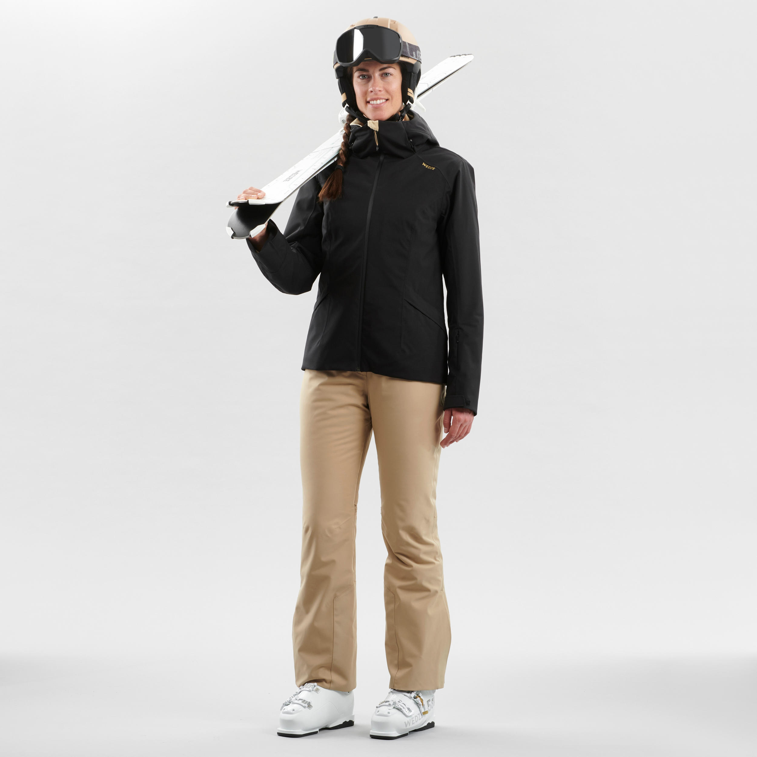 Women's Down Ski Jacket - 500 Warm Black