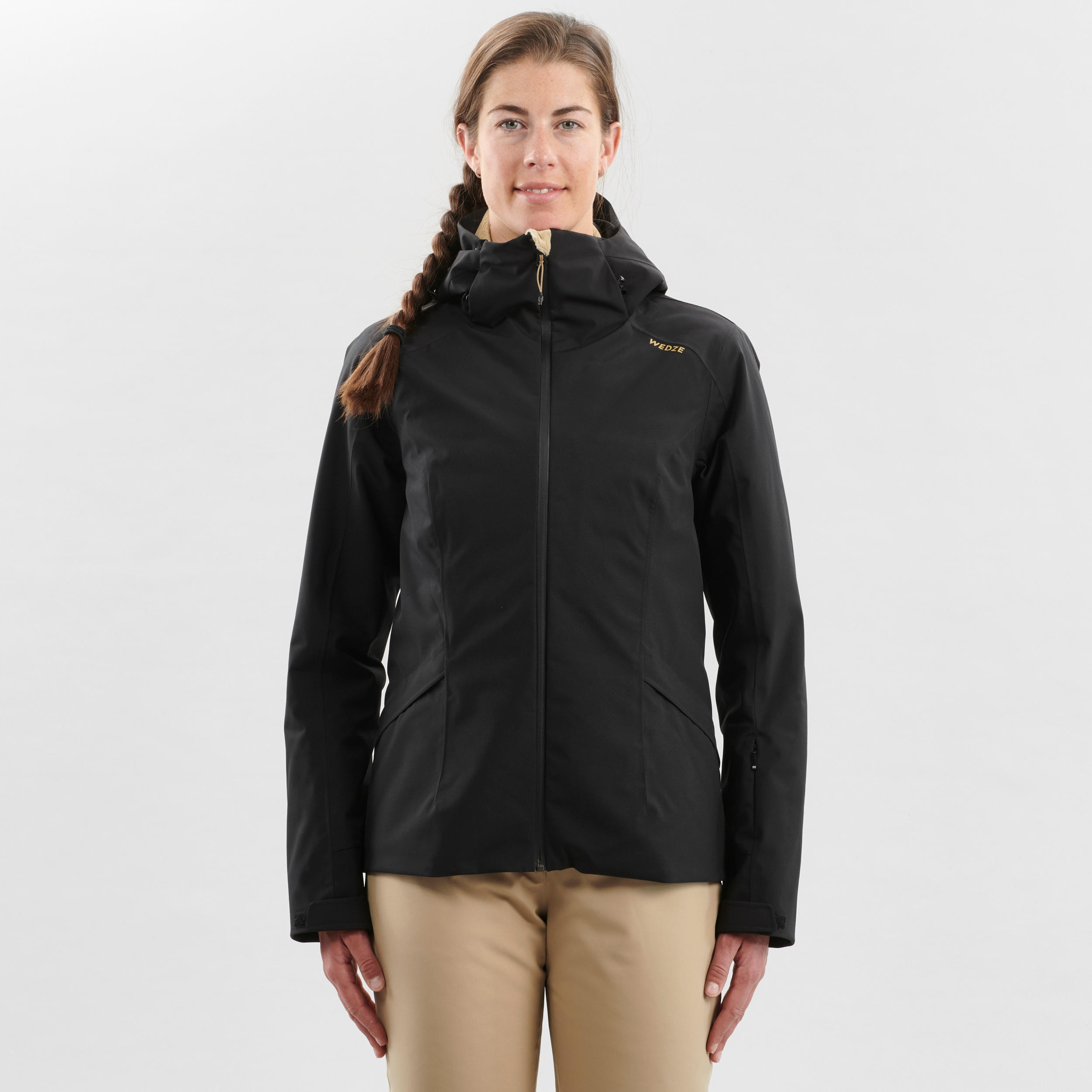 Women's Down Ski Jacket - 500 Warm Black