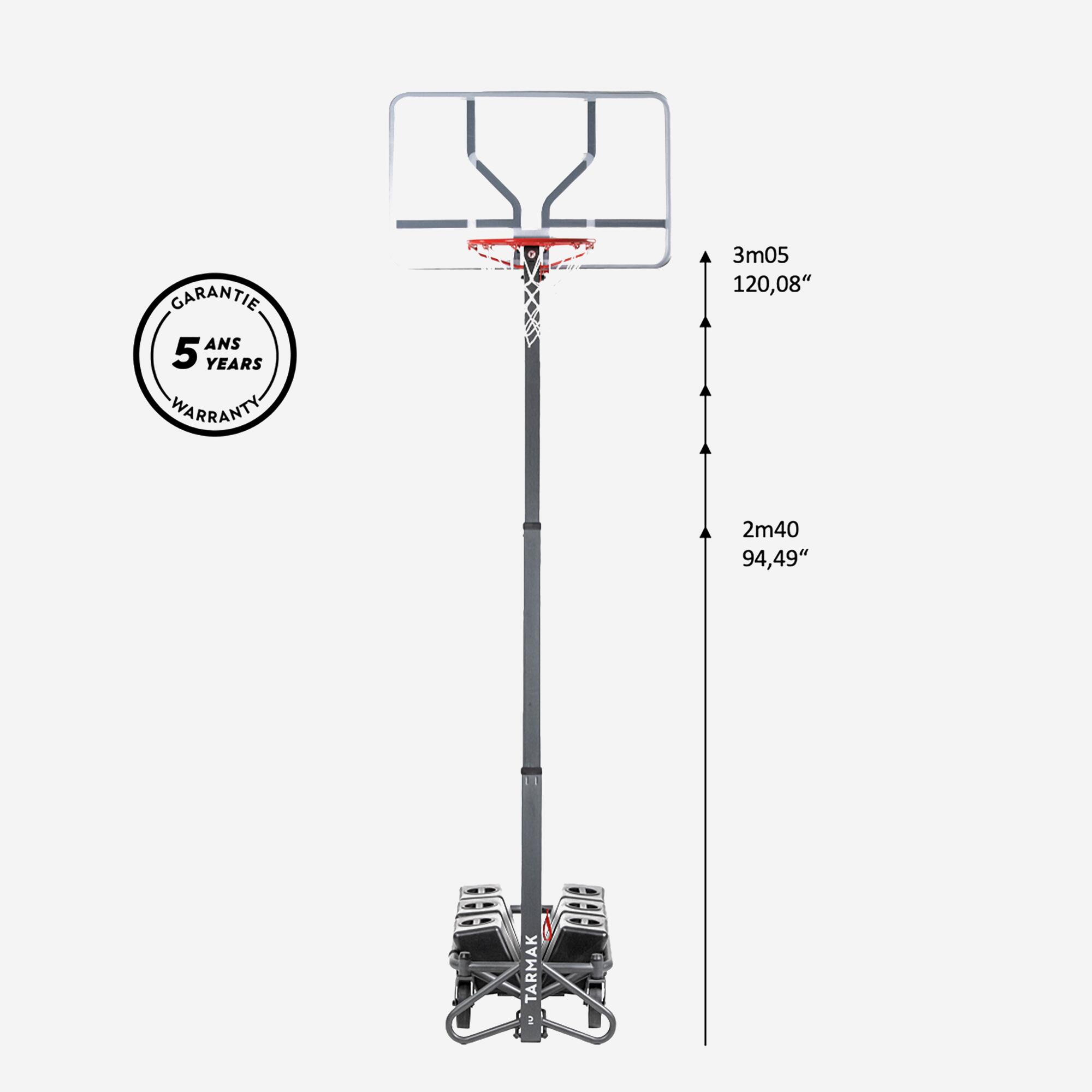 Basketball Hoop with Adjustable Fold Stand - B 500 Easy Box