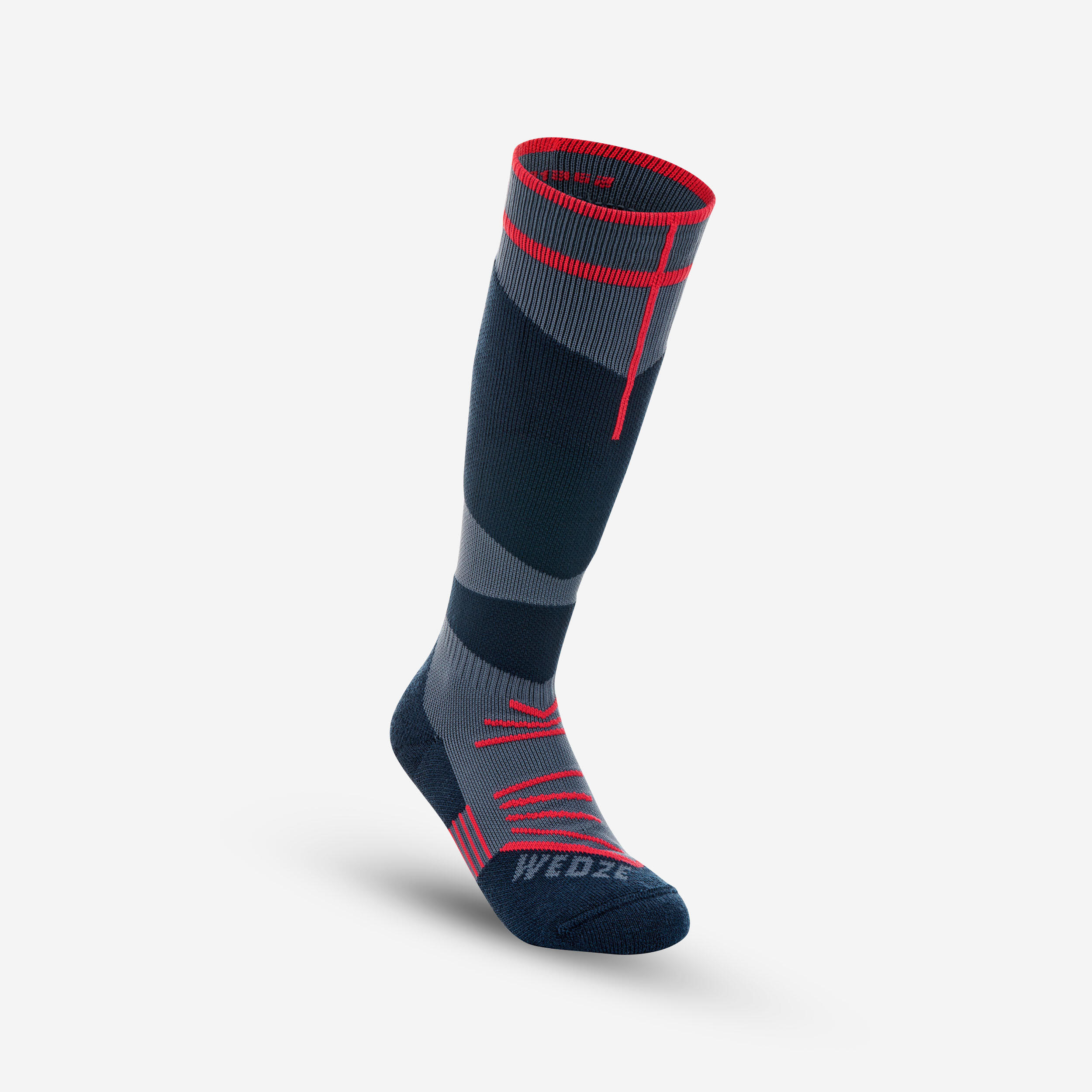 Kidsâ Ski Socks - 500 Blue