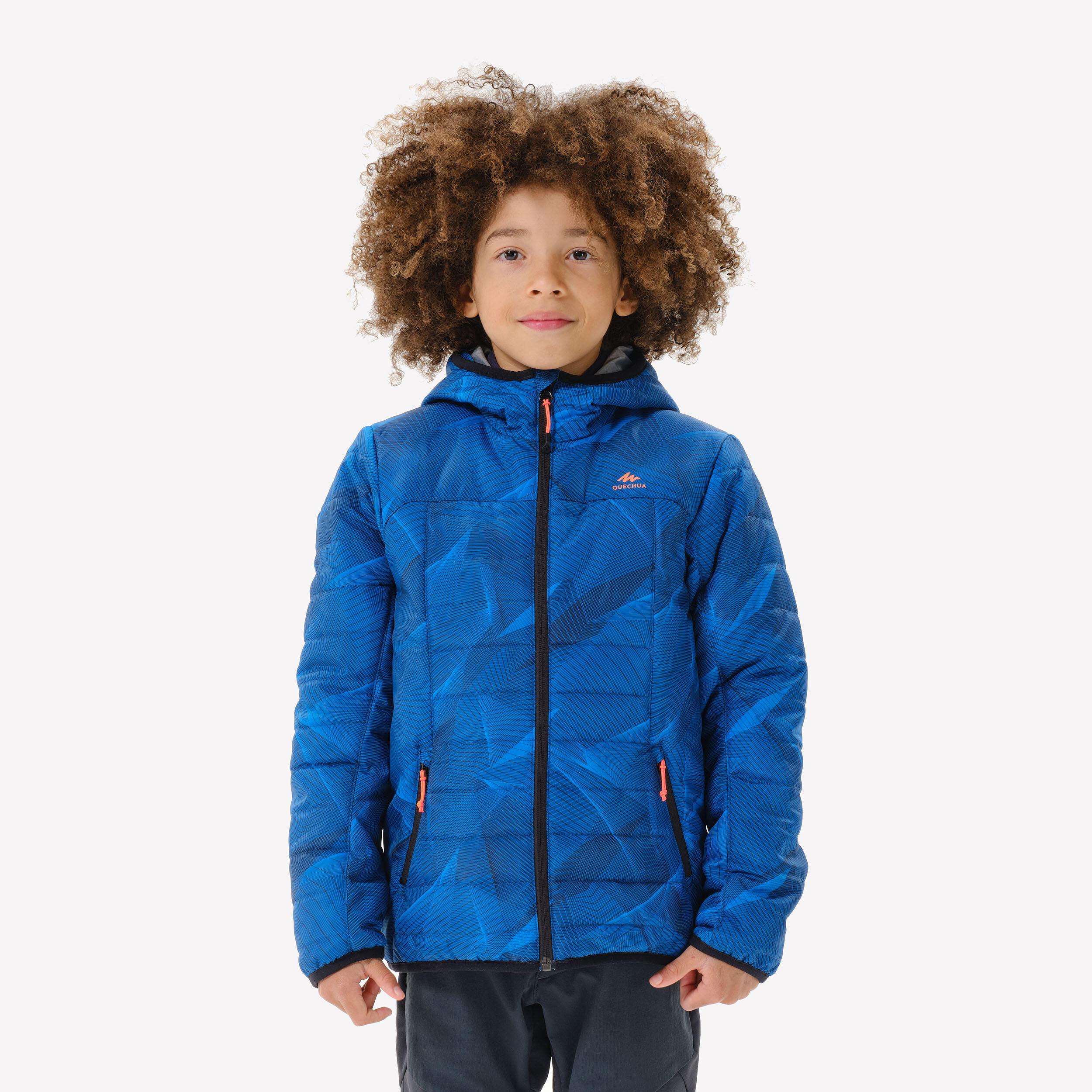 Kids' Padded Winter Jacket - MH 500 Blue