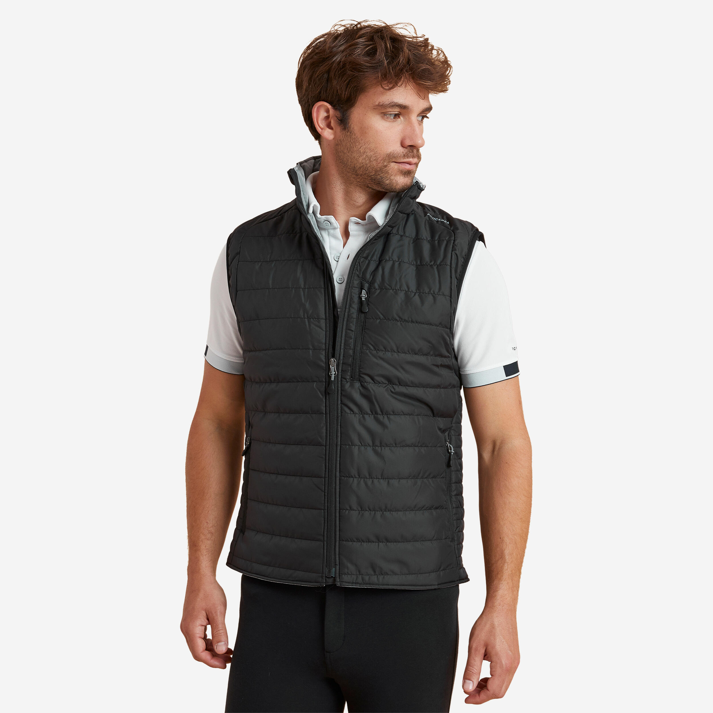 Men's Horse Riding Sleeveless Padded Jacket - 100 Black