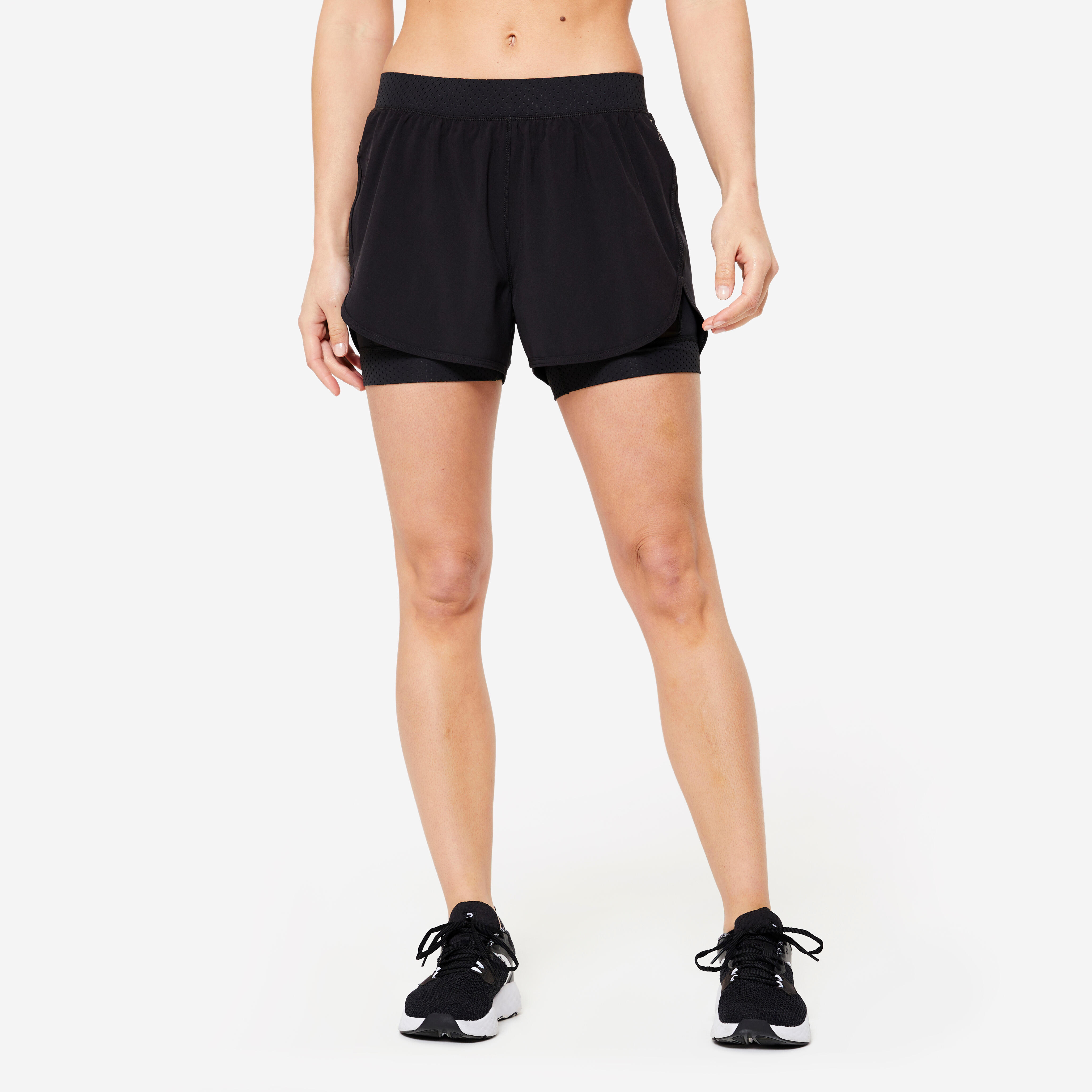 Womenâs Double Layer Fitness Shorts