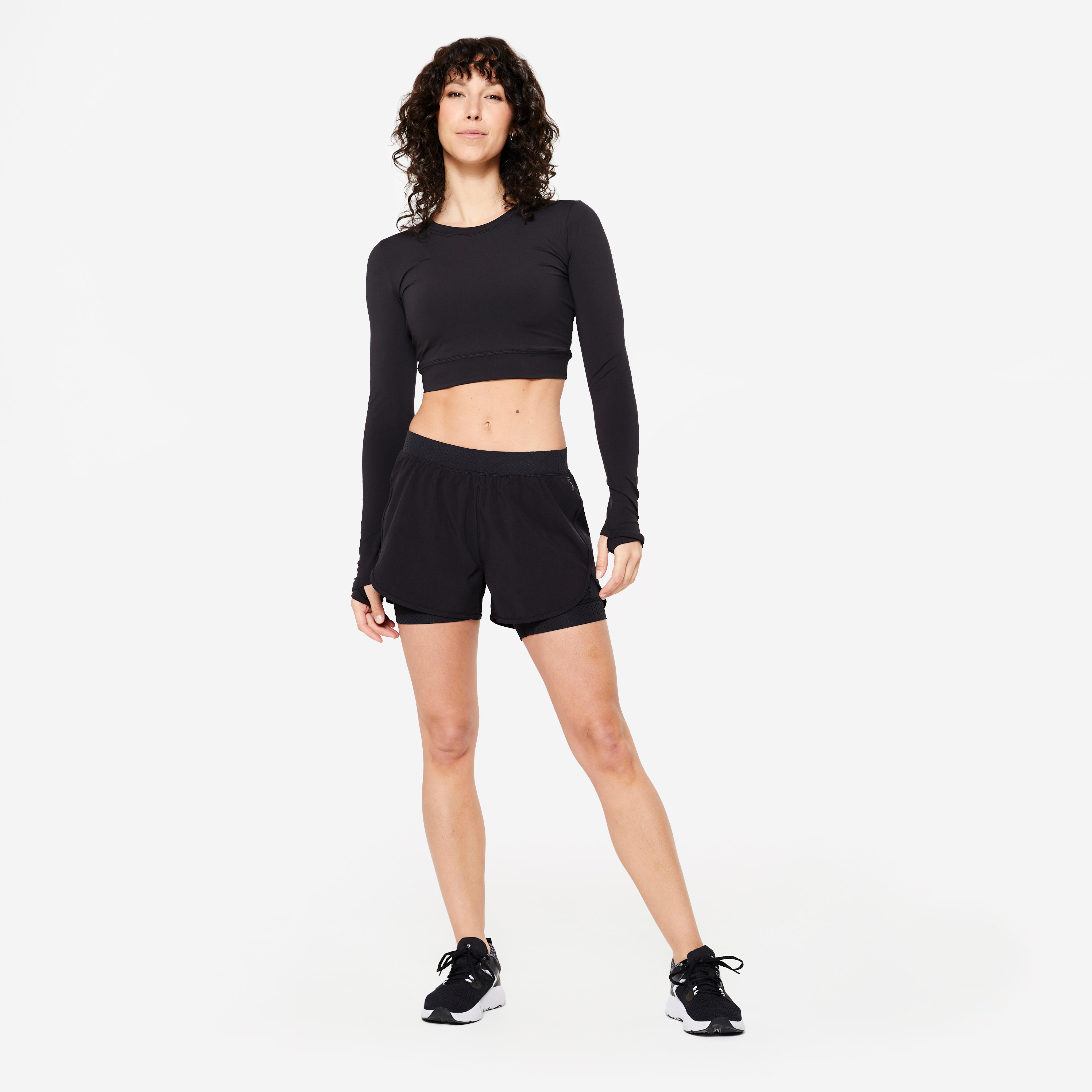Womenâs Double Layer Fitness Shorts