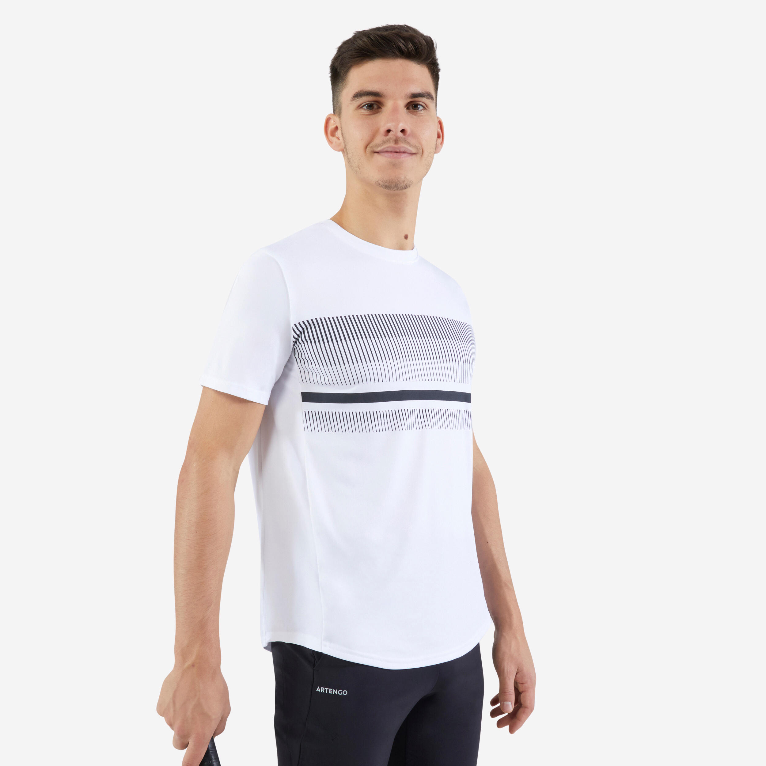 Men's Tennis T-Shirt Essential - TTS 100 White