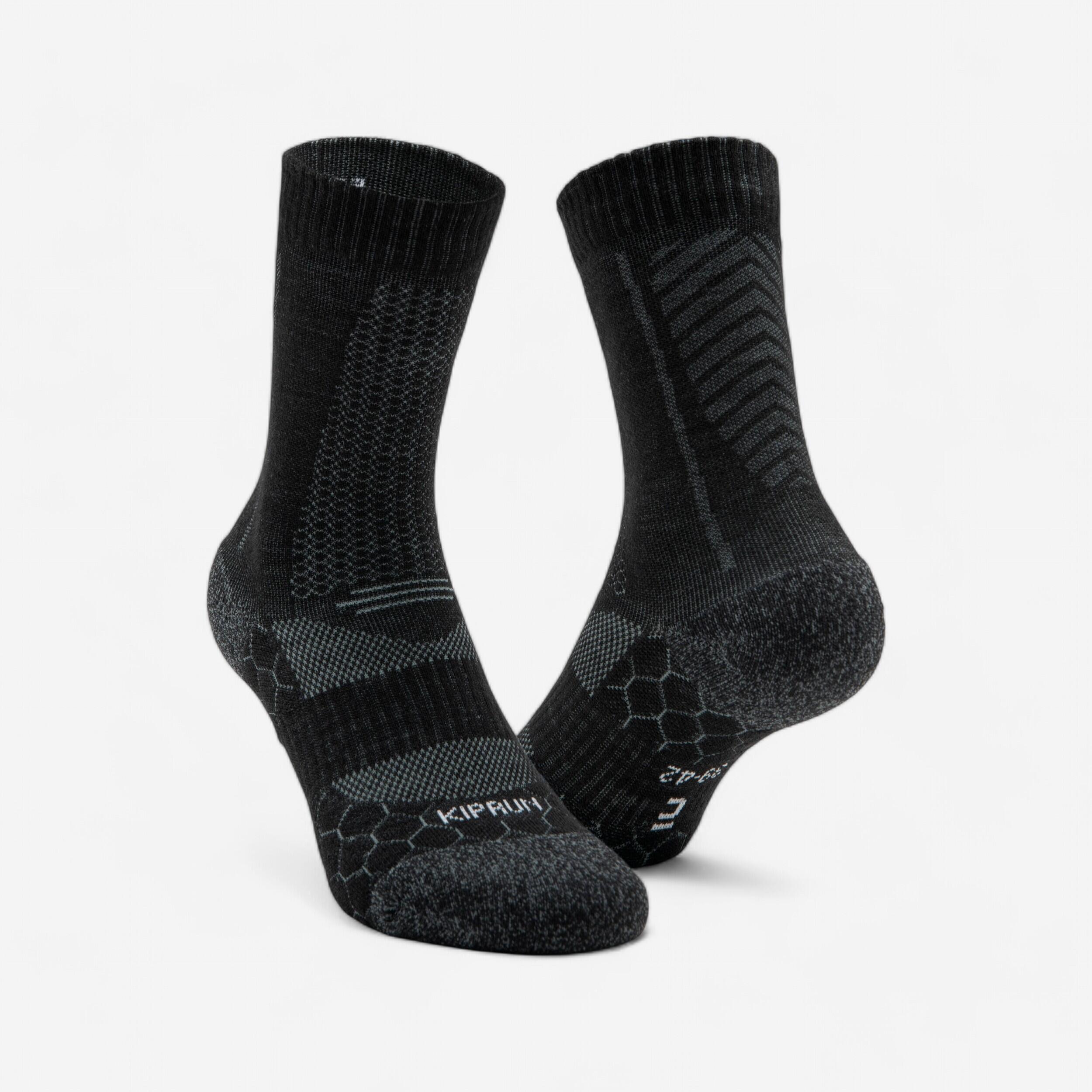 Merino Wool Mid-Calf Running Socks, Run 900