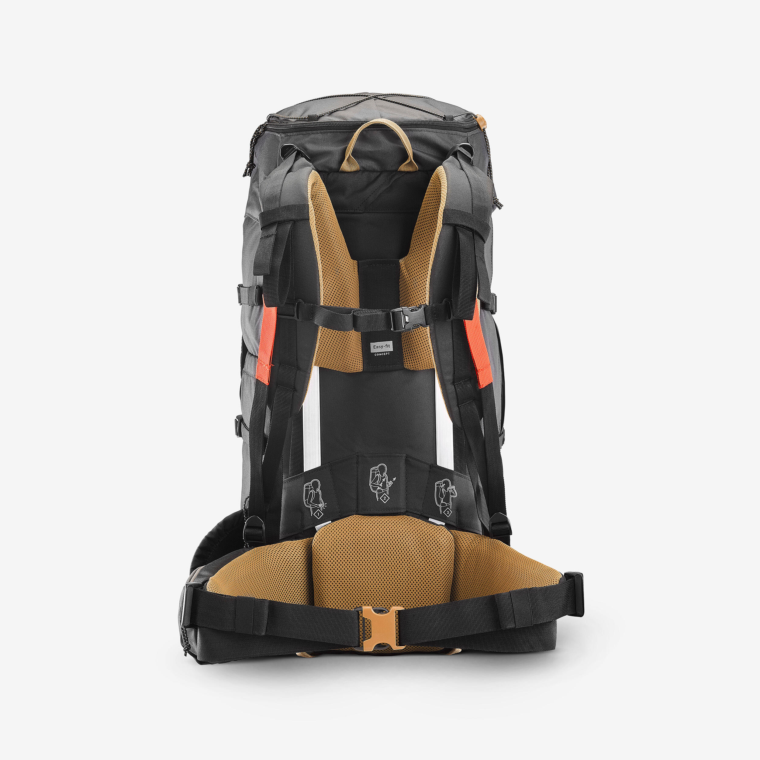 Men’s 50 L Hiking Backpack - Easyfit MT 100