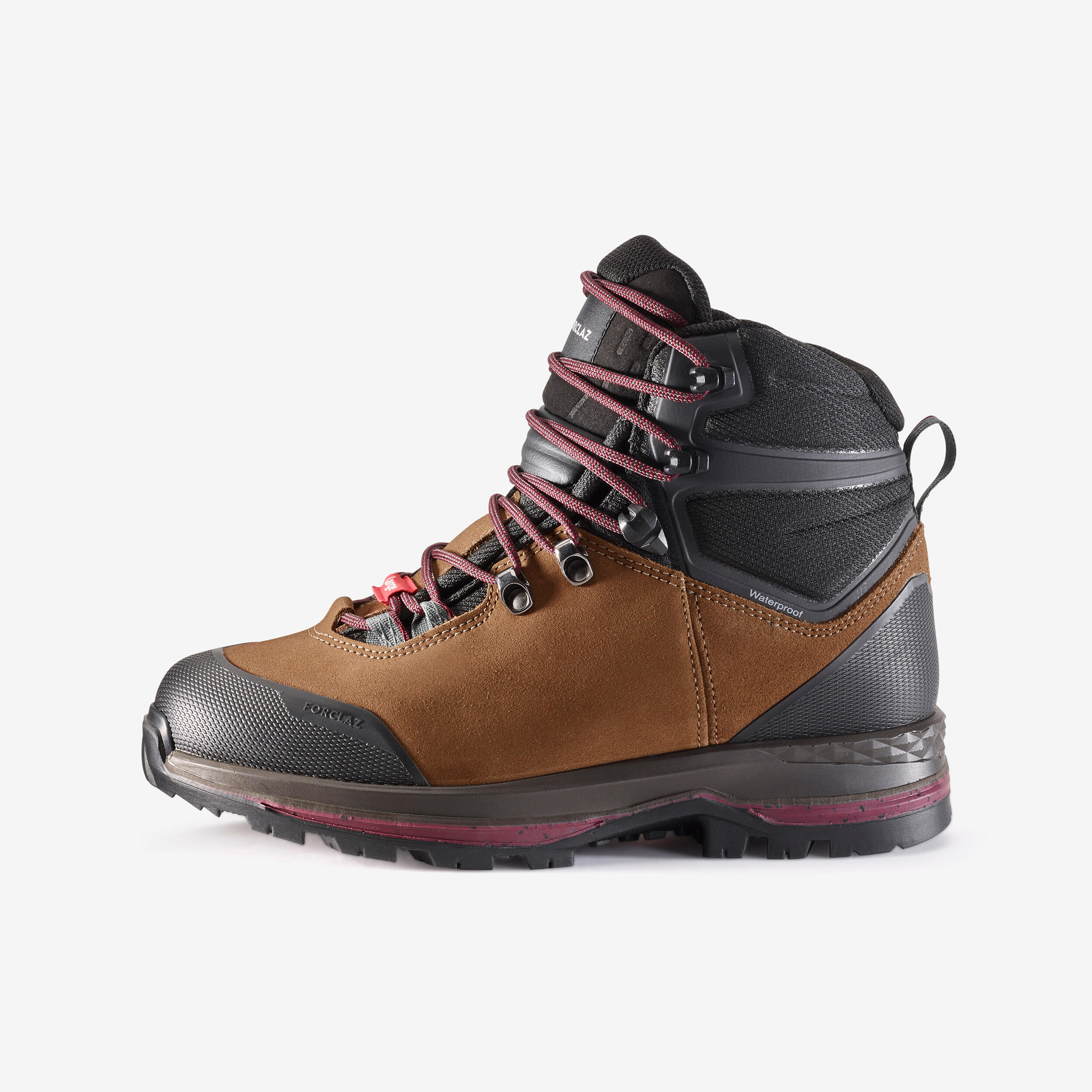 Womenâs Waterproof Leather Hiking Boots, MT 100