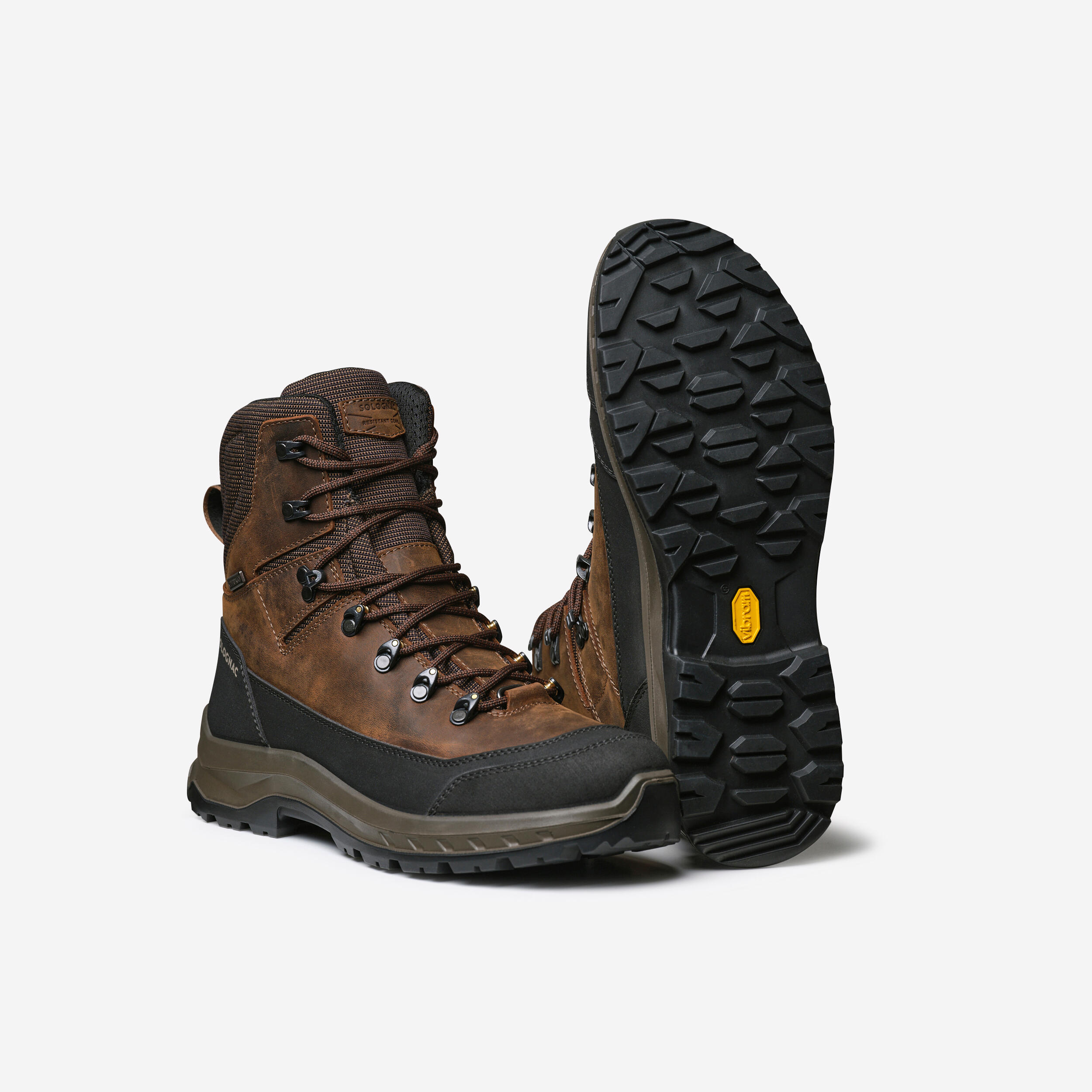 Hunting Waterproof Boots - Crosshunt 500 V2 Brown