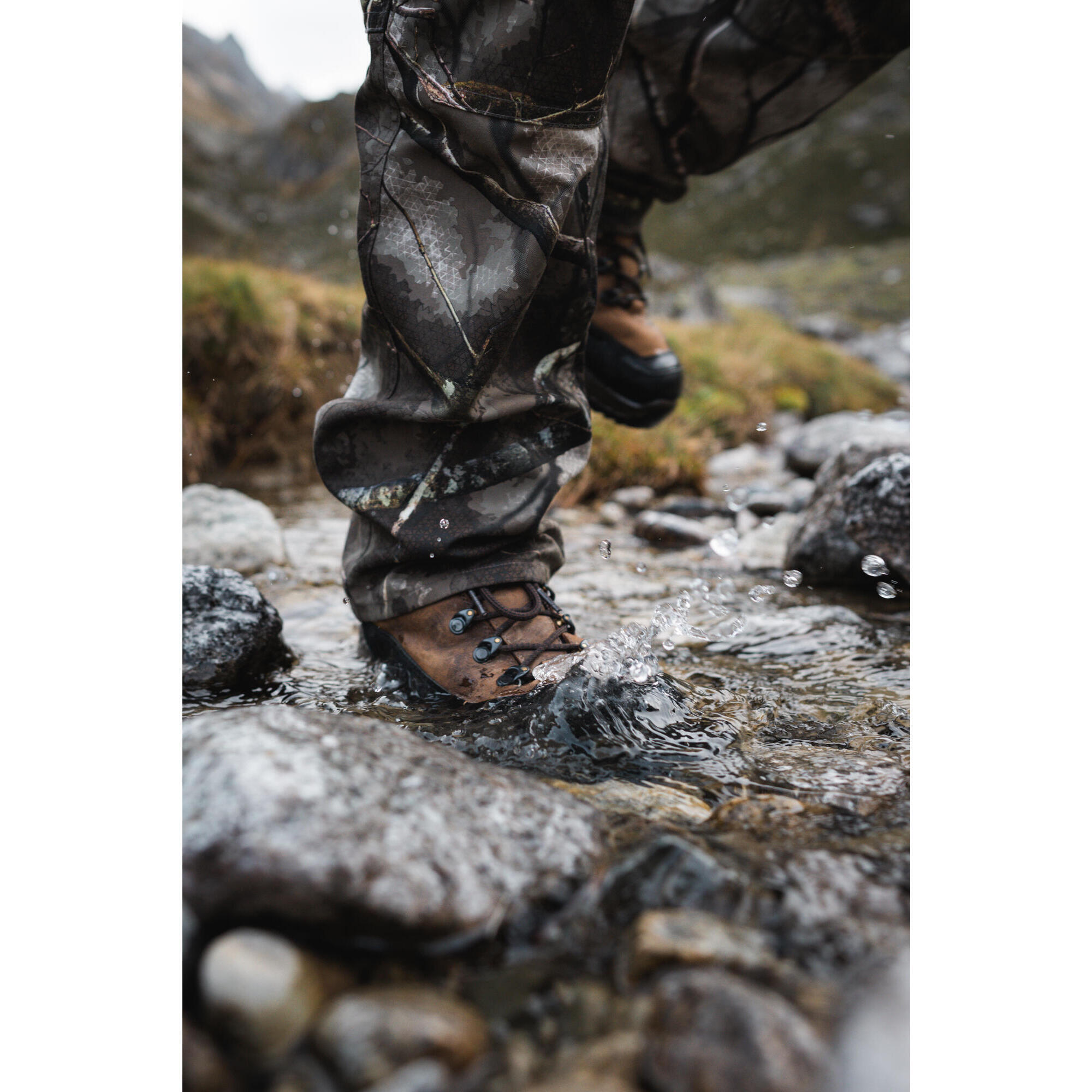 Hunting Waterproof Boots - Crosshunt 500 V2 Brown