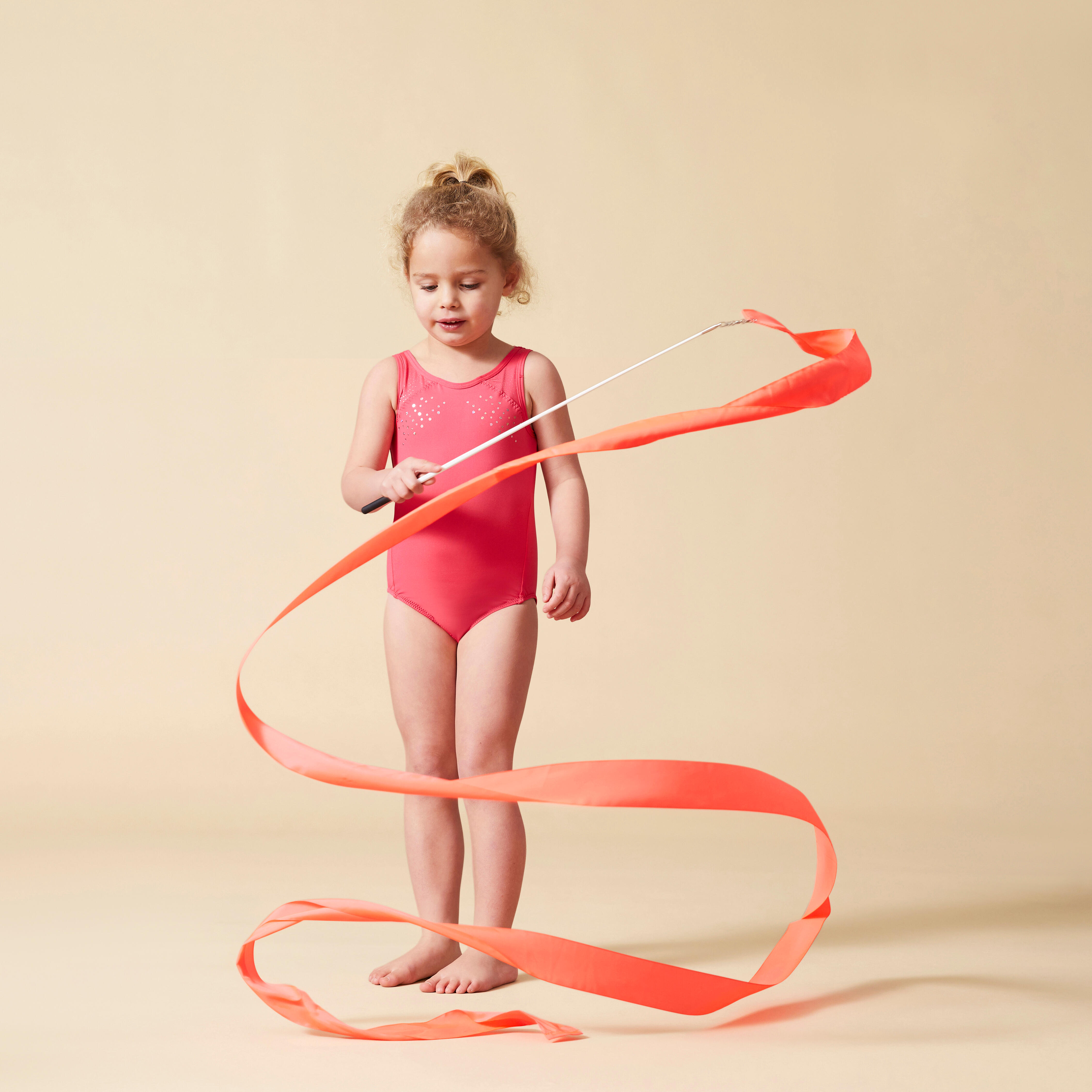 Kidsâ Rhythmic Gymnastics Ribbon 4Â m - Pink