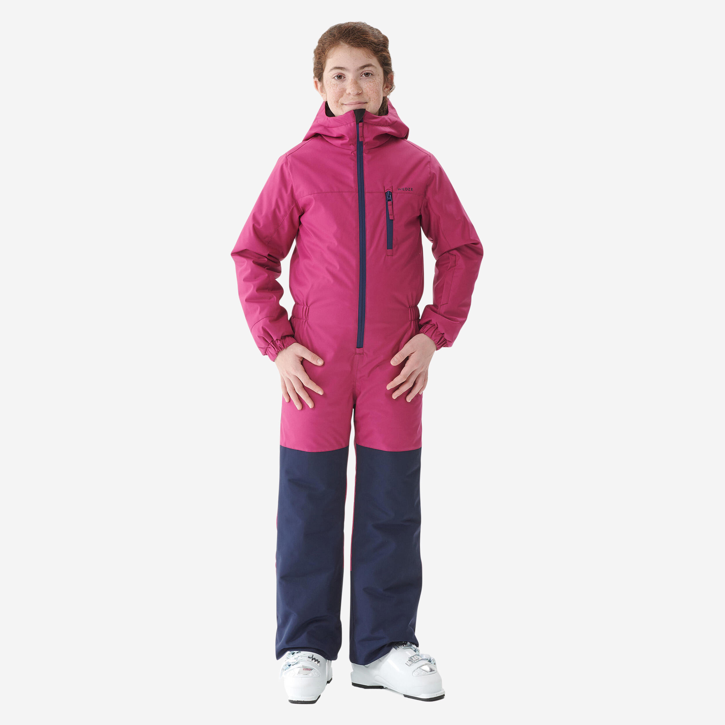 Kidsâ Snowsuit - 100 Pink/Navy Blue
