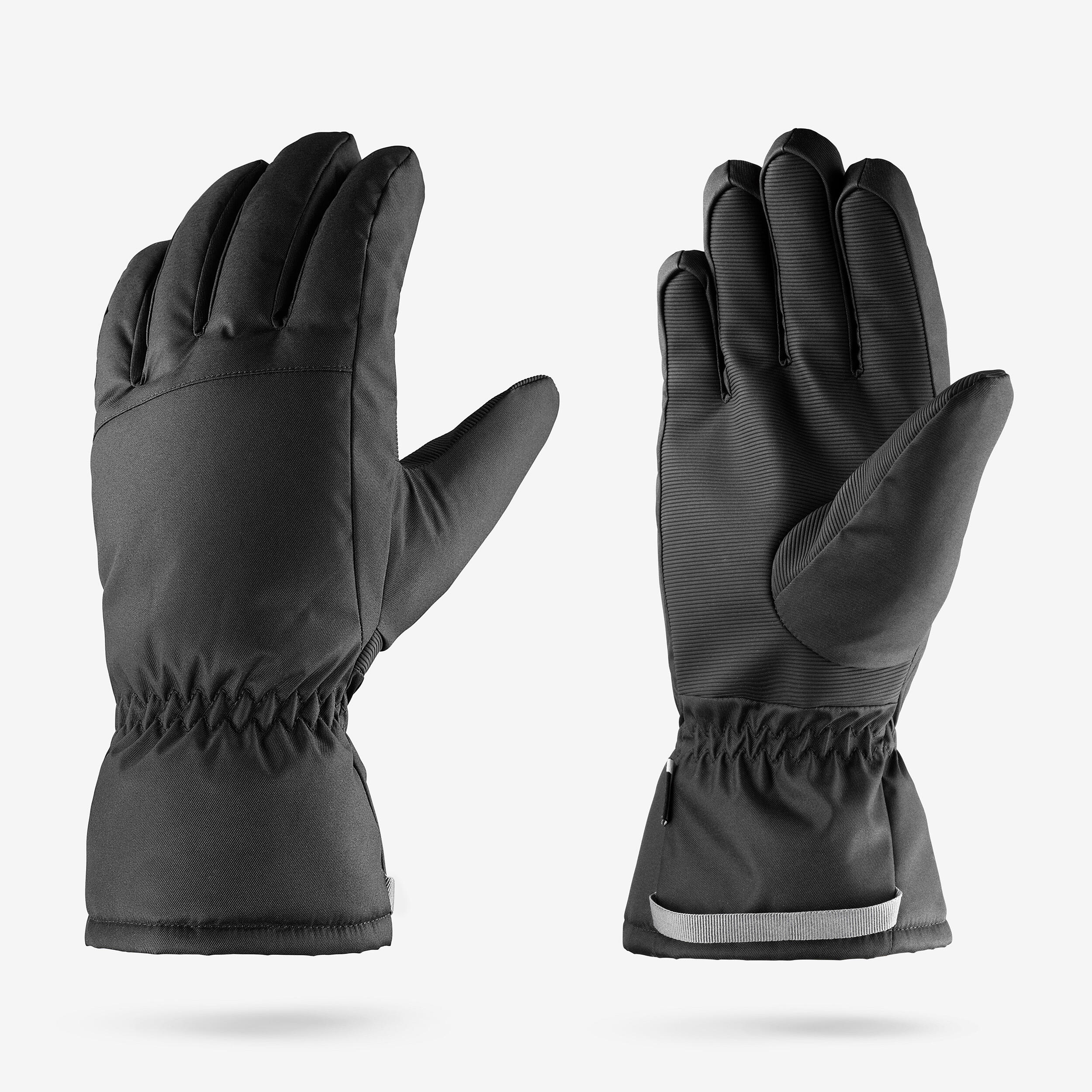 Warm Ski Gloves - Ski 100 Black