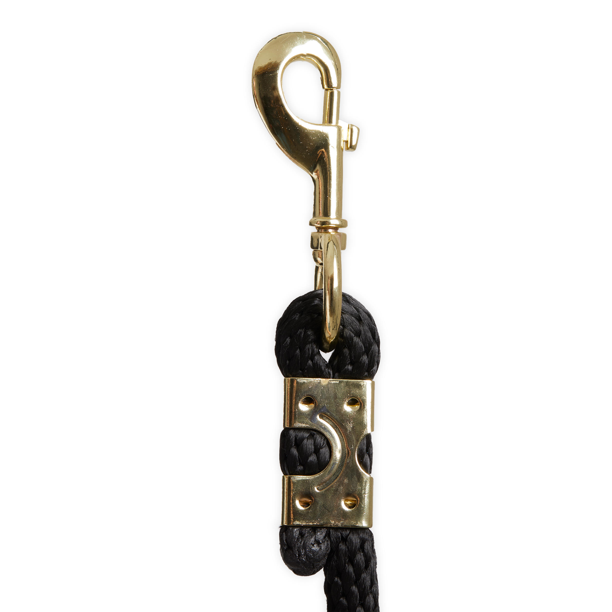 Horse & Pony Riding Leadrope - 500 Black/Gold