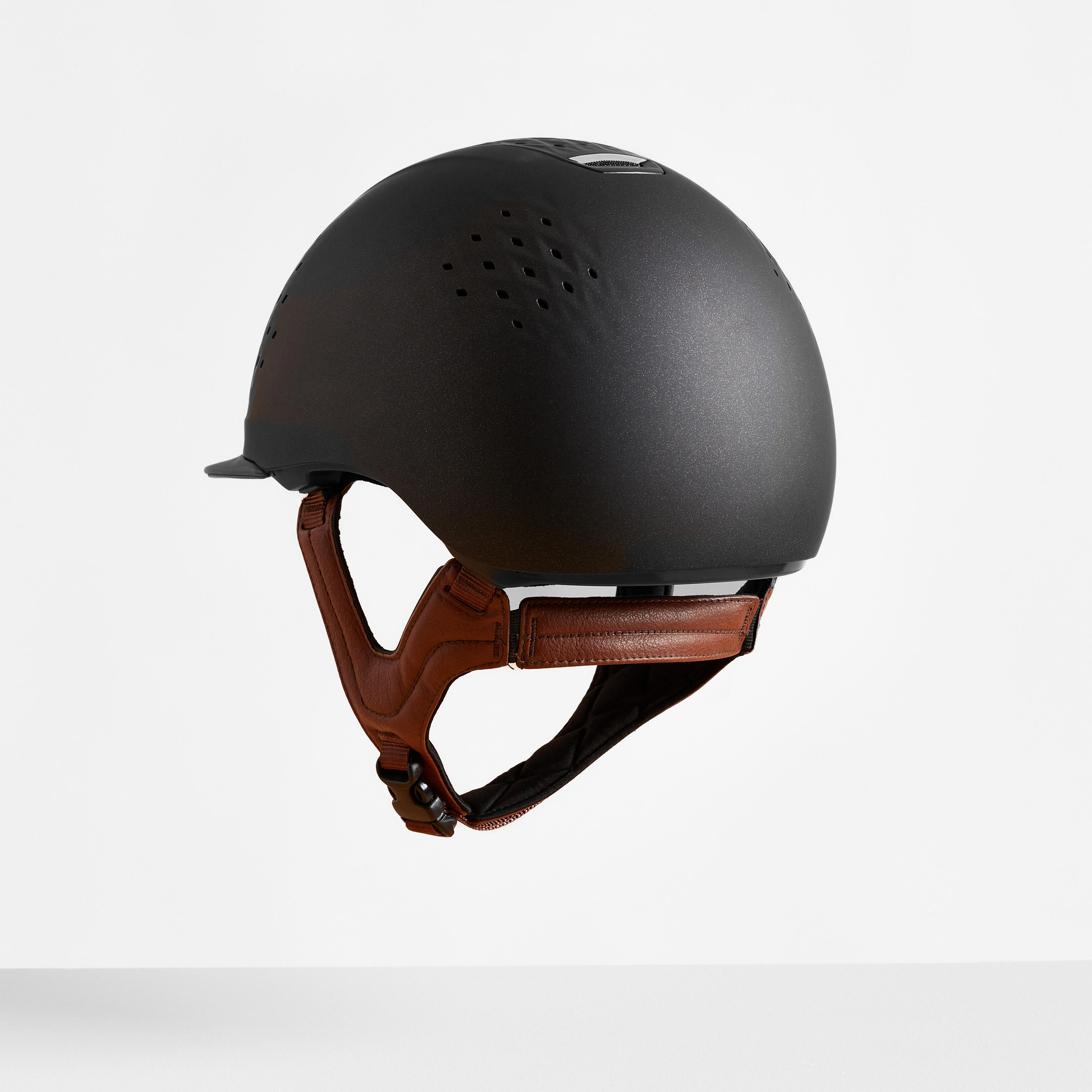 Horse Riding Helmet + Bag - 900 Brown/Black