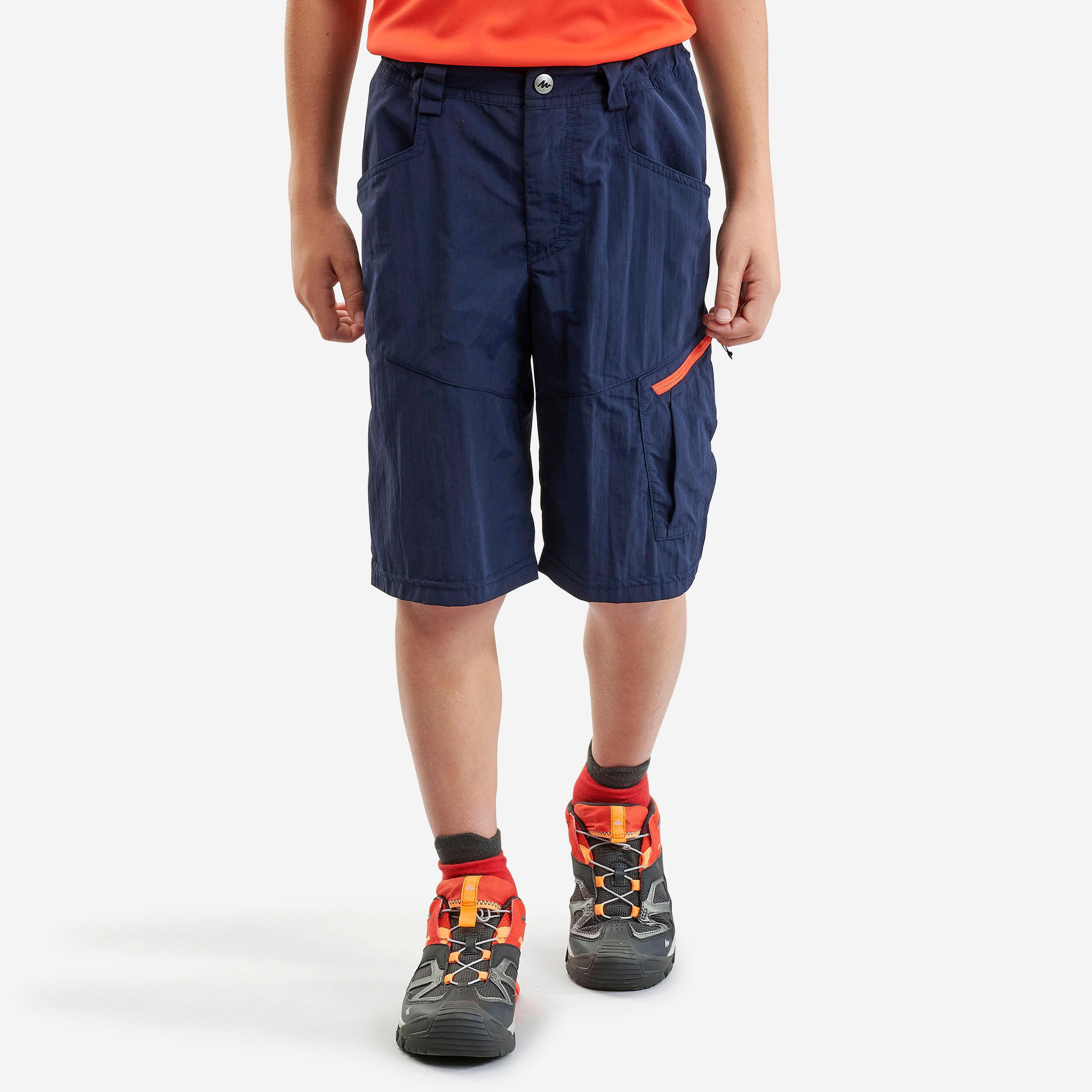 Kidsâ Hiking Shorts â MH 500 Navy Blue