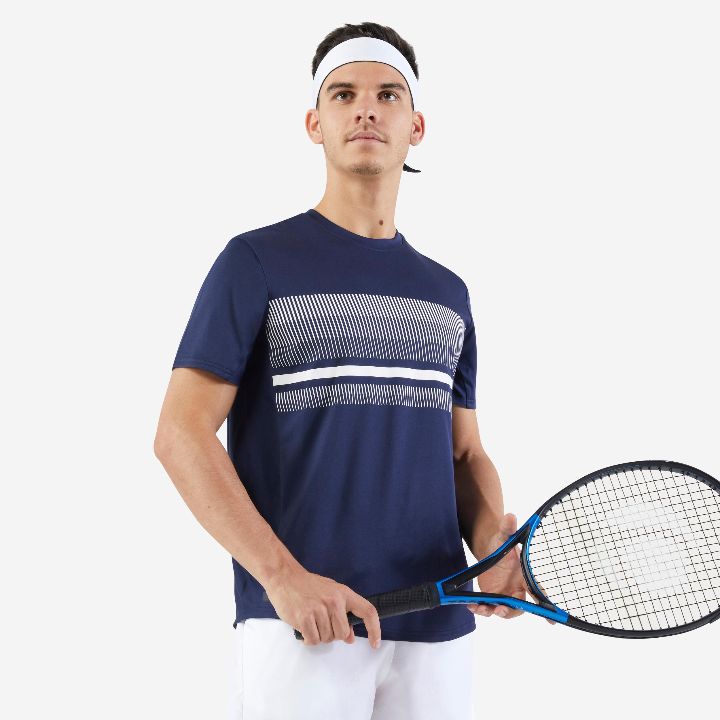 Men's Tennis T-Shirt Essential - TTS 100 Navy