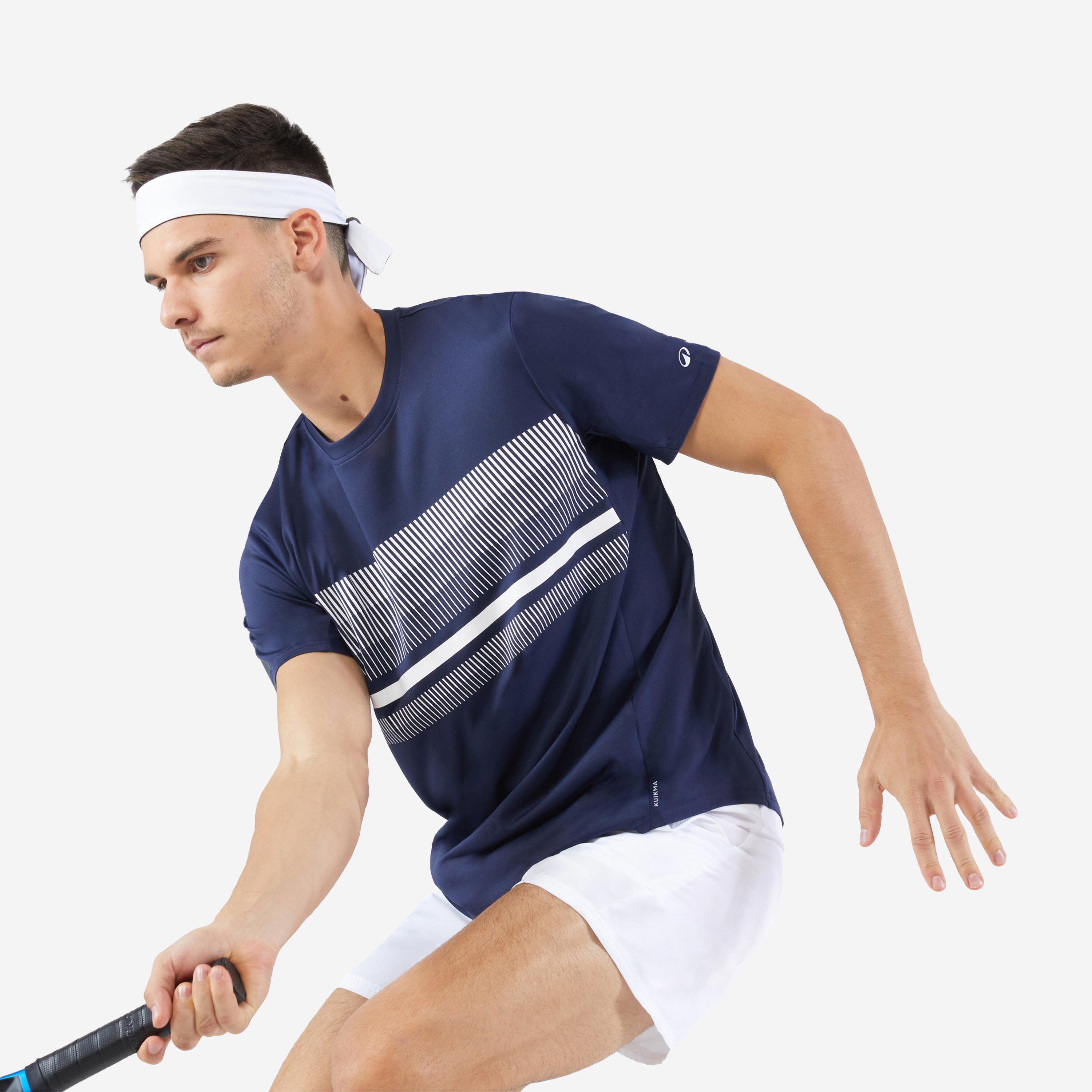 Men's Tennis T-Shirt Essential - TTS 100 Navy