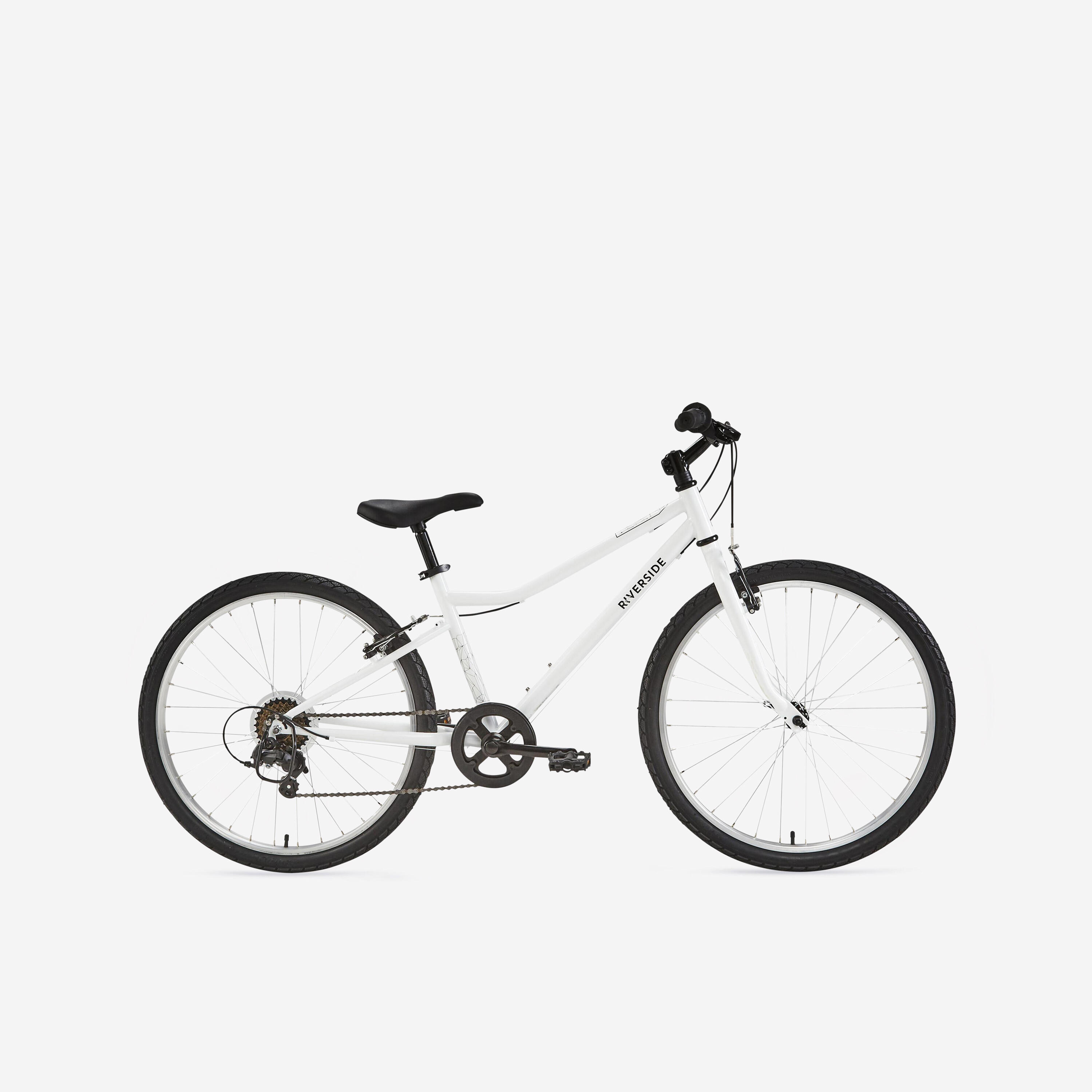 Kids' Hybrid Bike 24 in, Riverside 100, Age 9-12