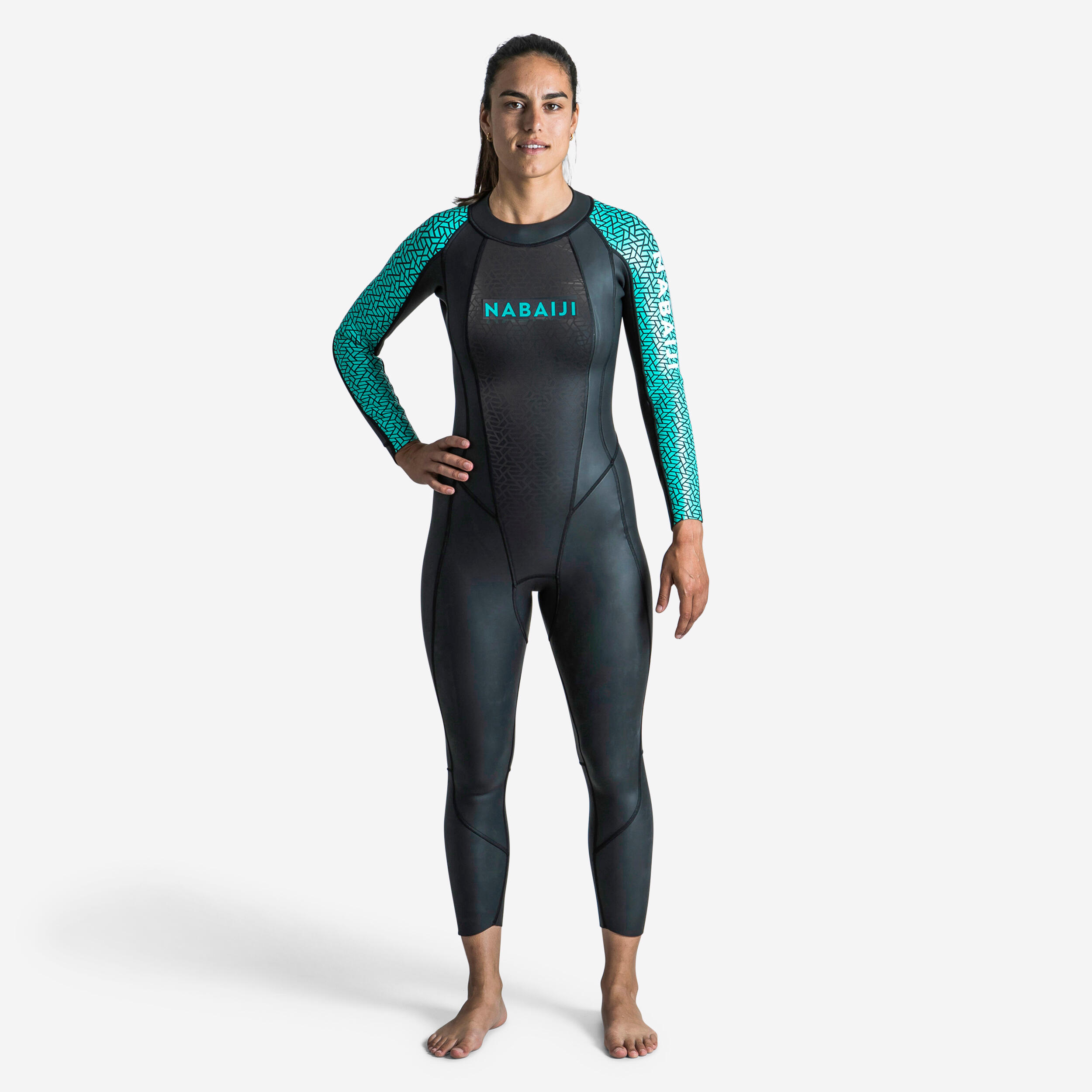Women's Neoprene Wetsuit - OWS 500 Black