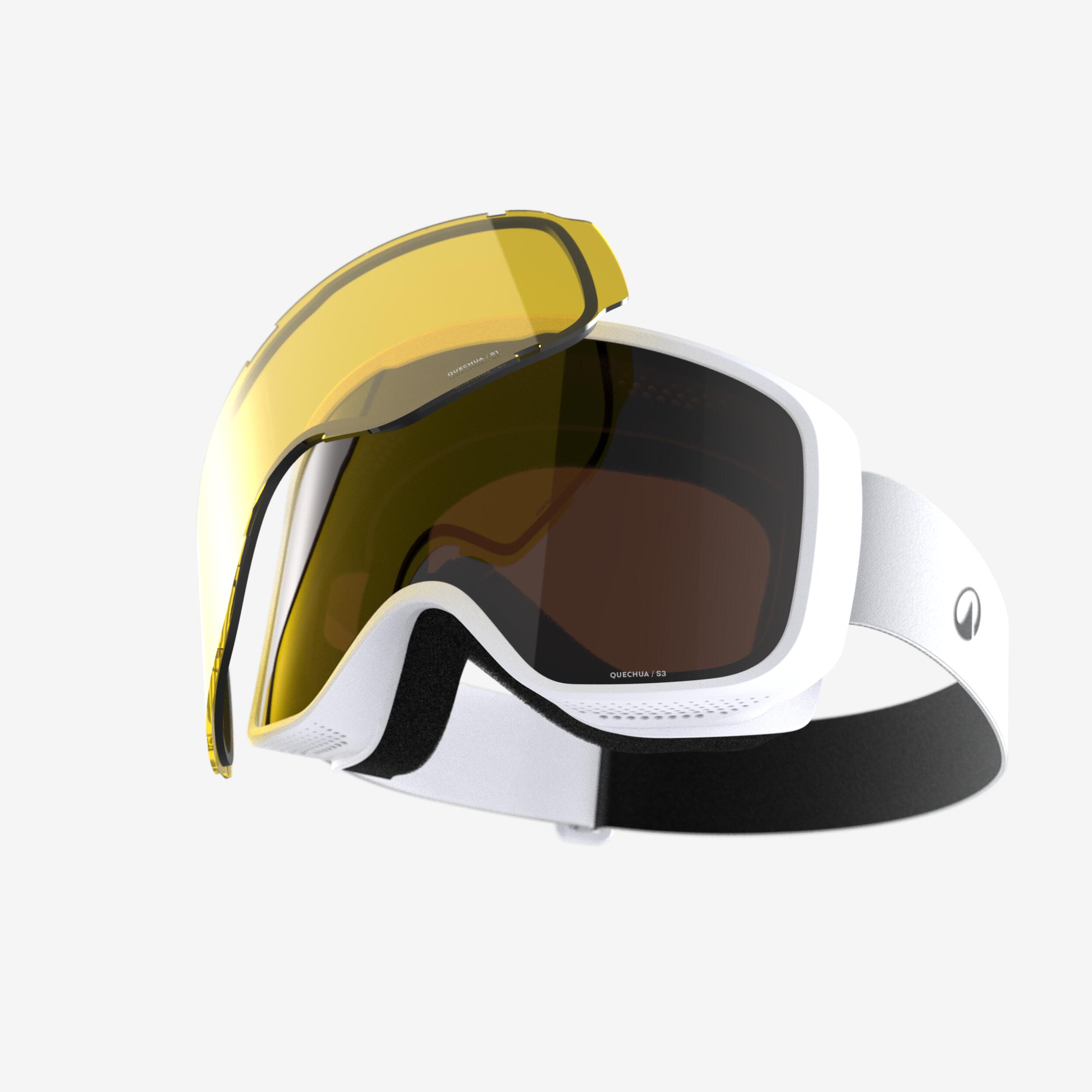 All-Weather Ski & Snowboard Goggles - 100 White