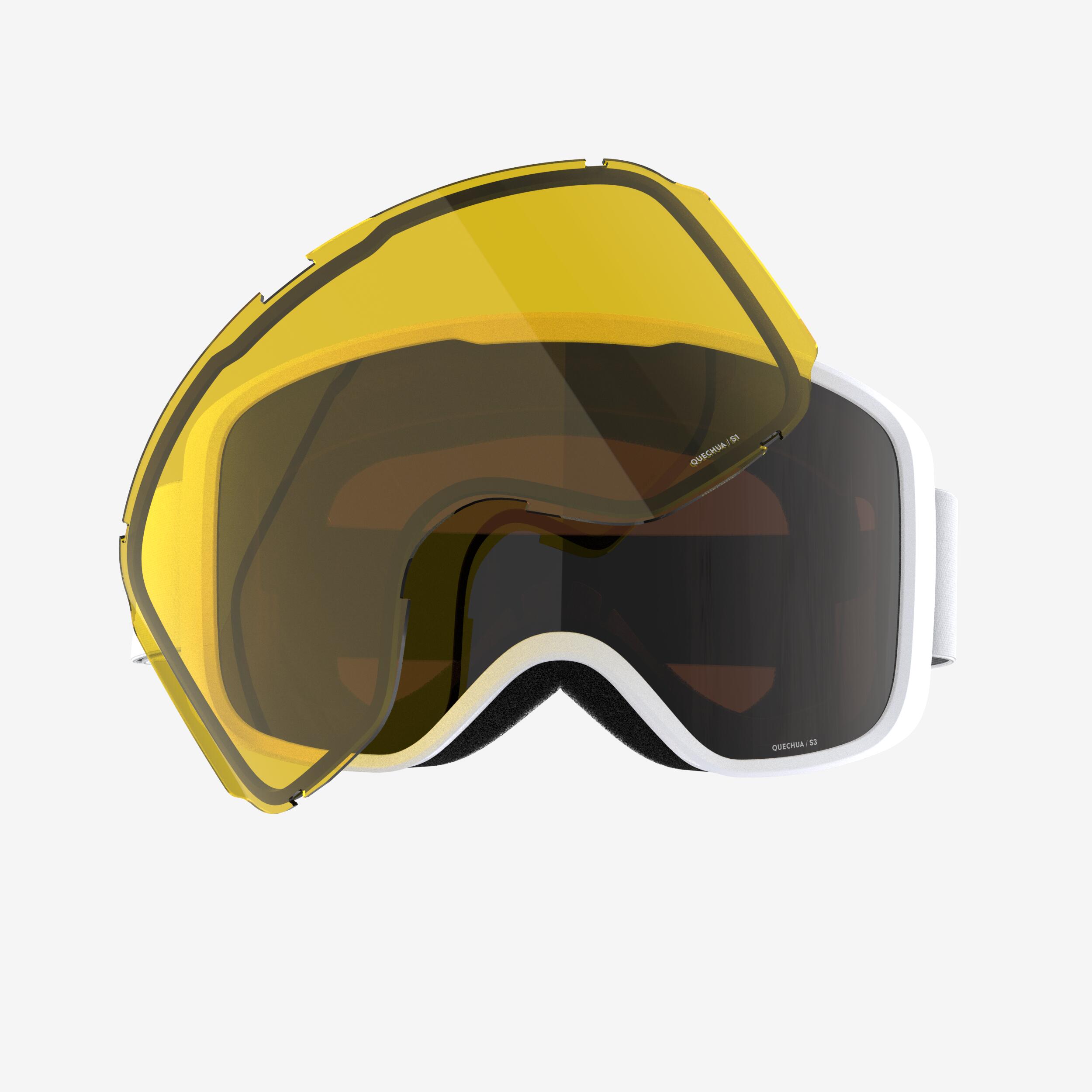 All-Weather Ski & Snowboard Goggles - 100 White