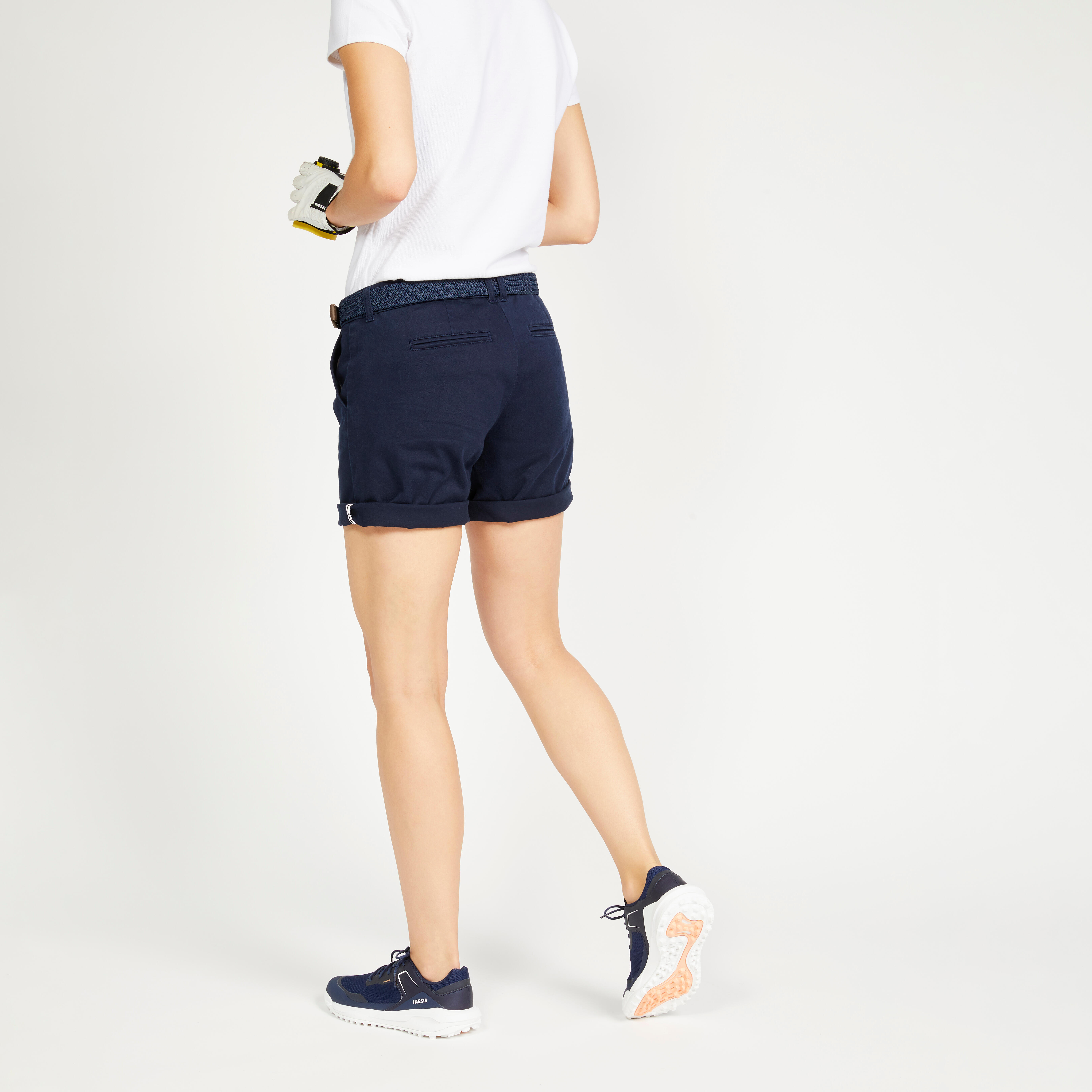 Women’s Golf Chino Shorts - MW 500 Navy