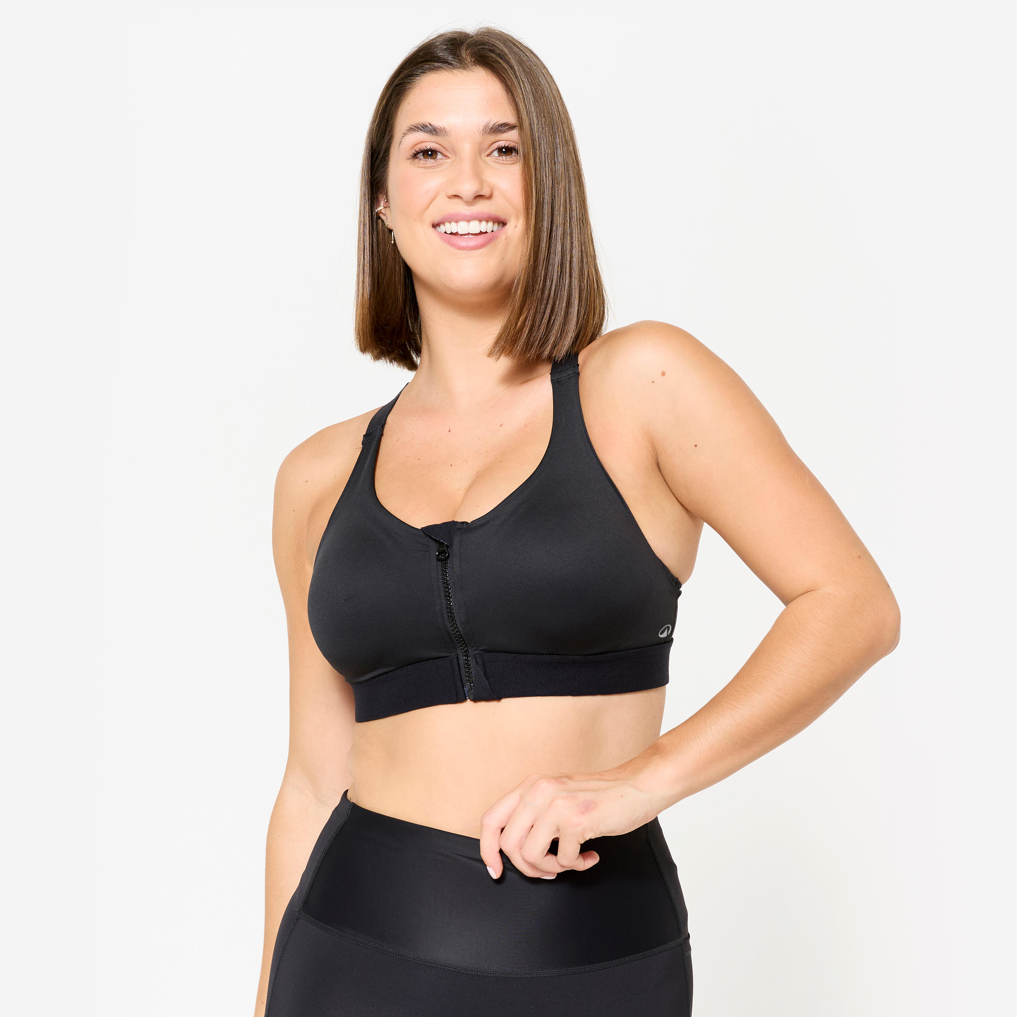 Women's High Support Zip-Up Sports Bra with Cups â 920