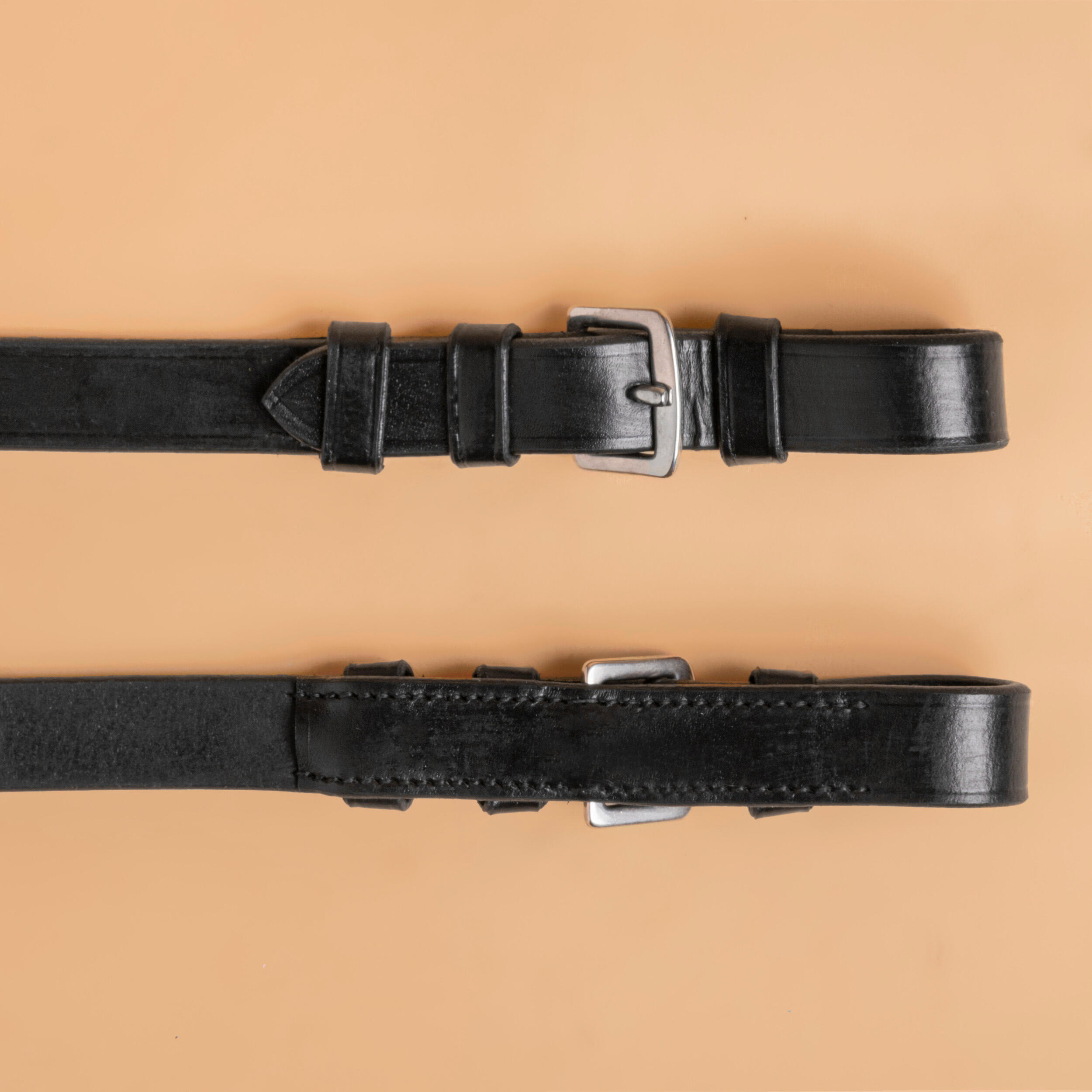 Horse & Pony Riding Silicone Grip Reins - Black