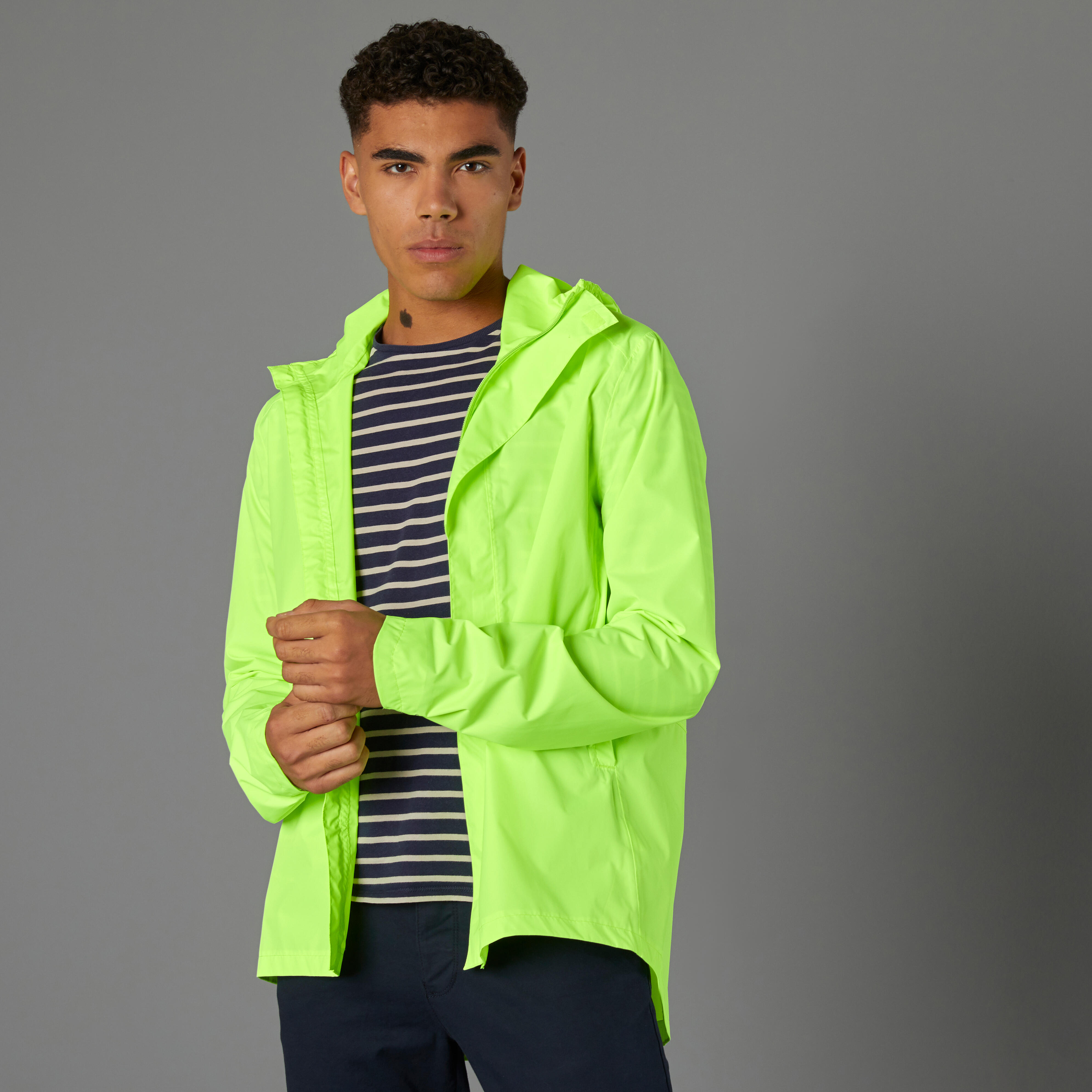 Men's Cycling Rain Jacket - 120 PPE Yellow