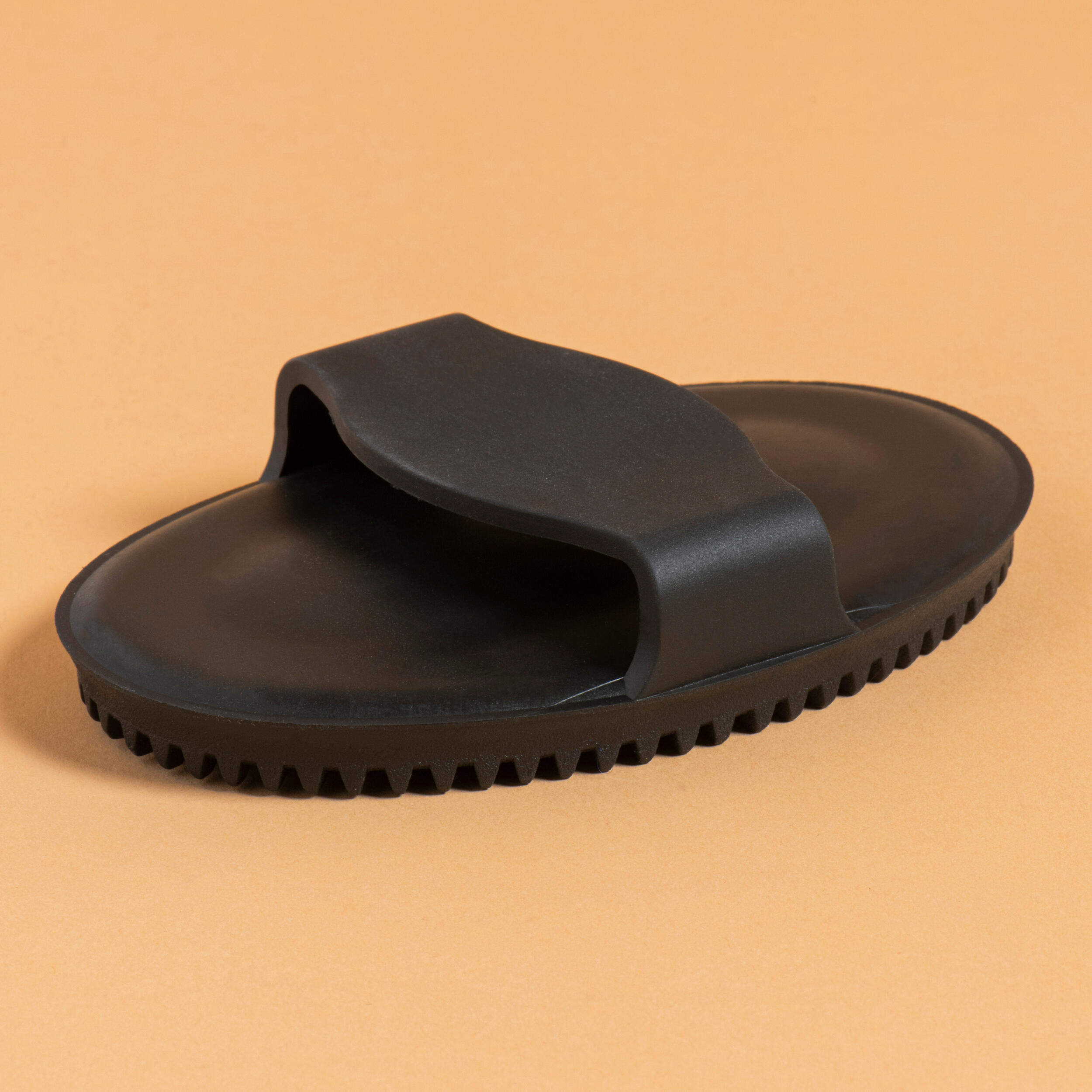Horse Riding Flexible Curry Comb Large - Black