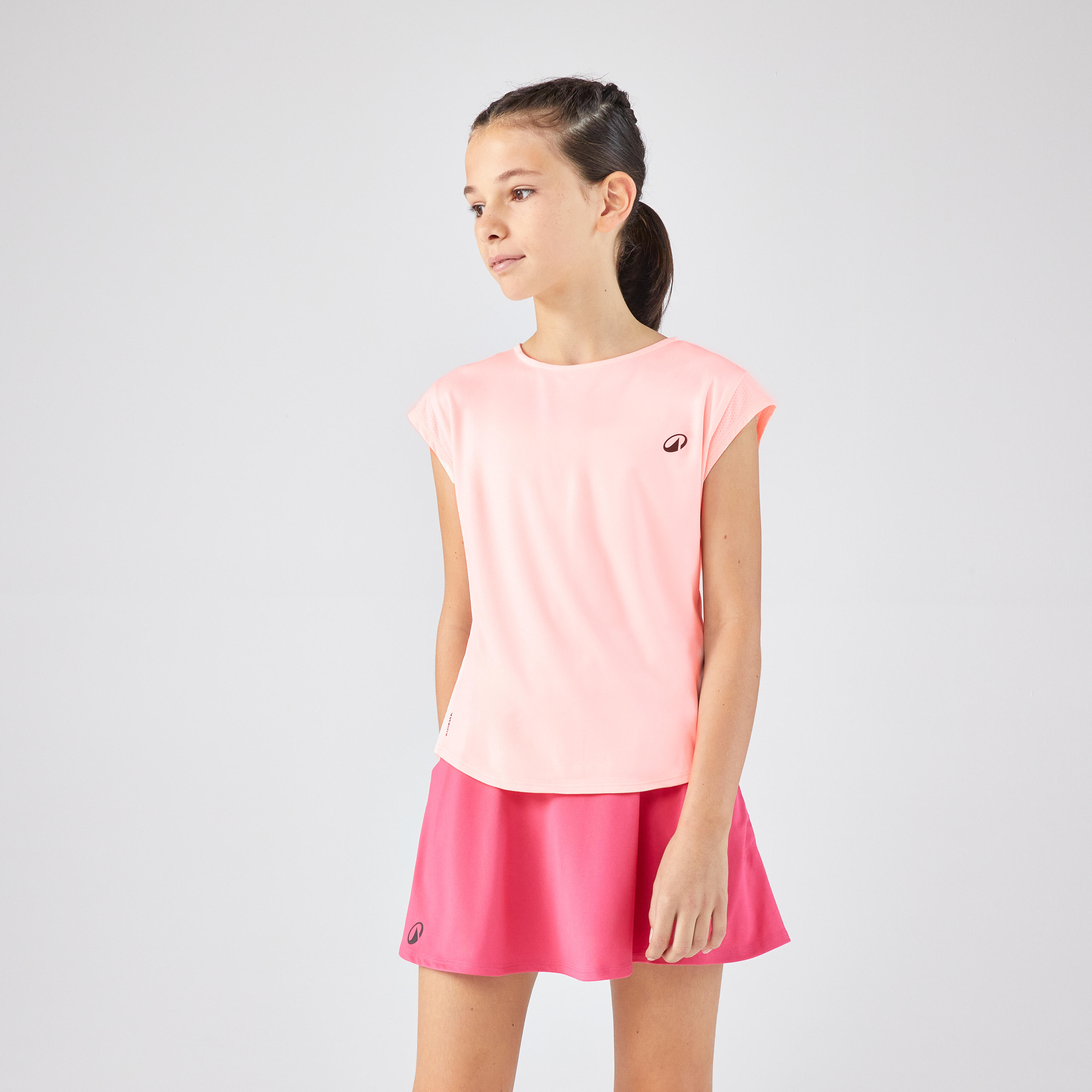 Girls' Tennis T-Shirt - TTS 500 Pink