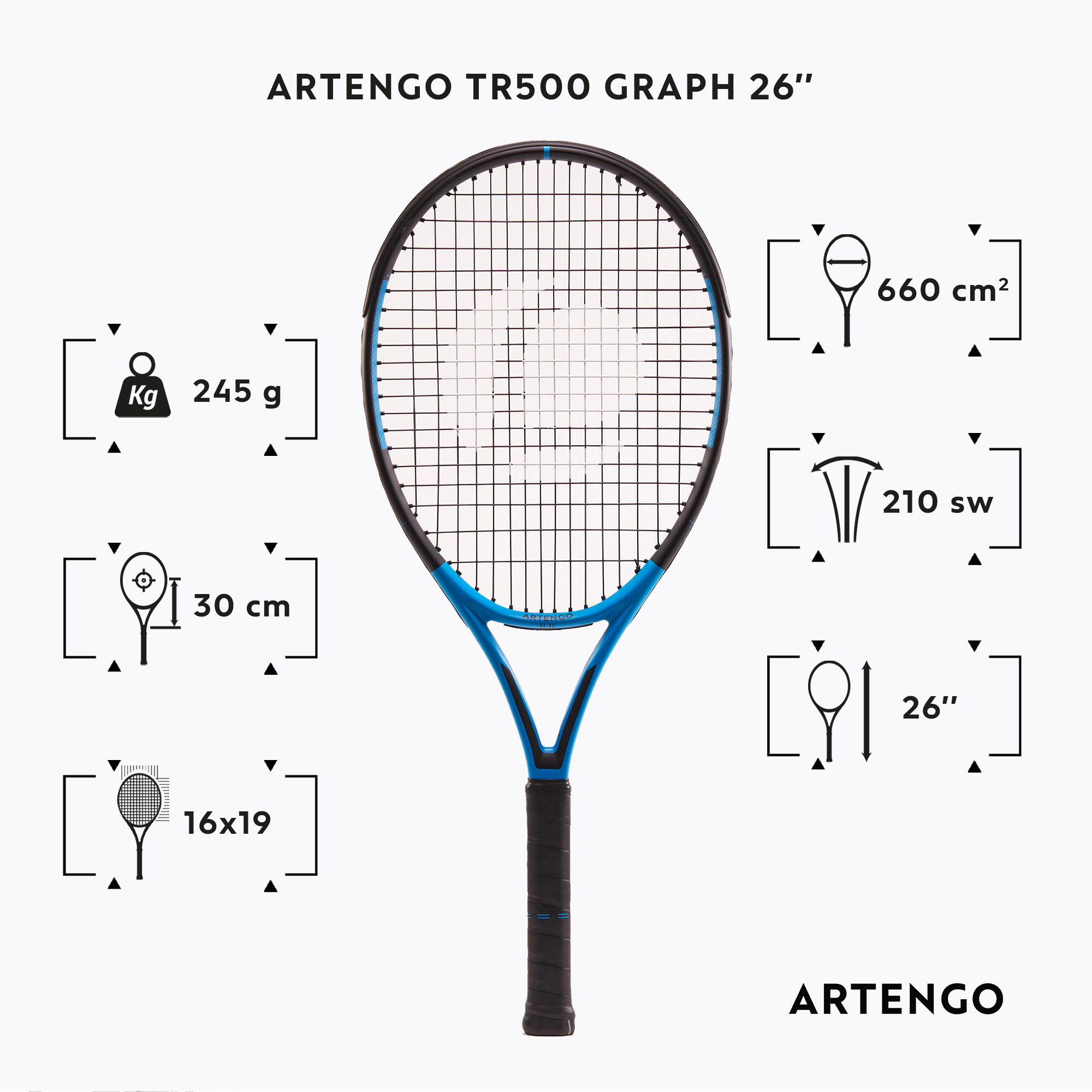 Kids' 26" Tennis Racket â TR500 Graph