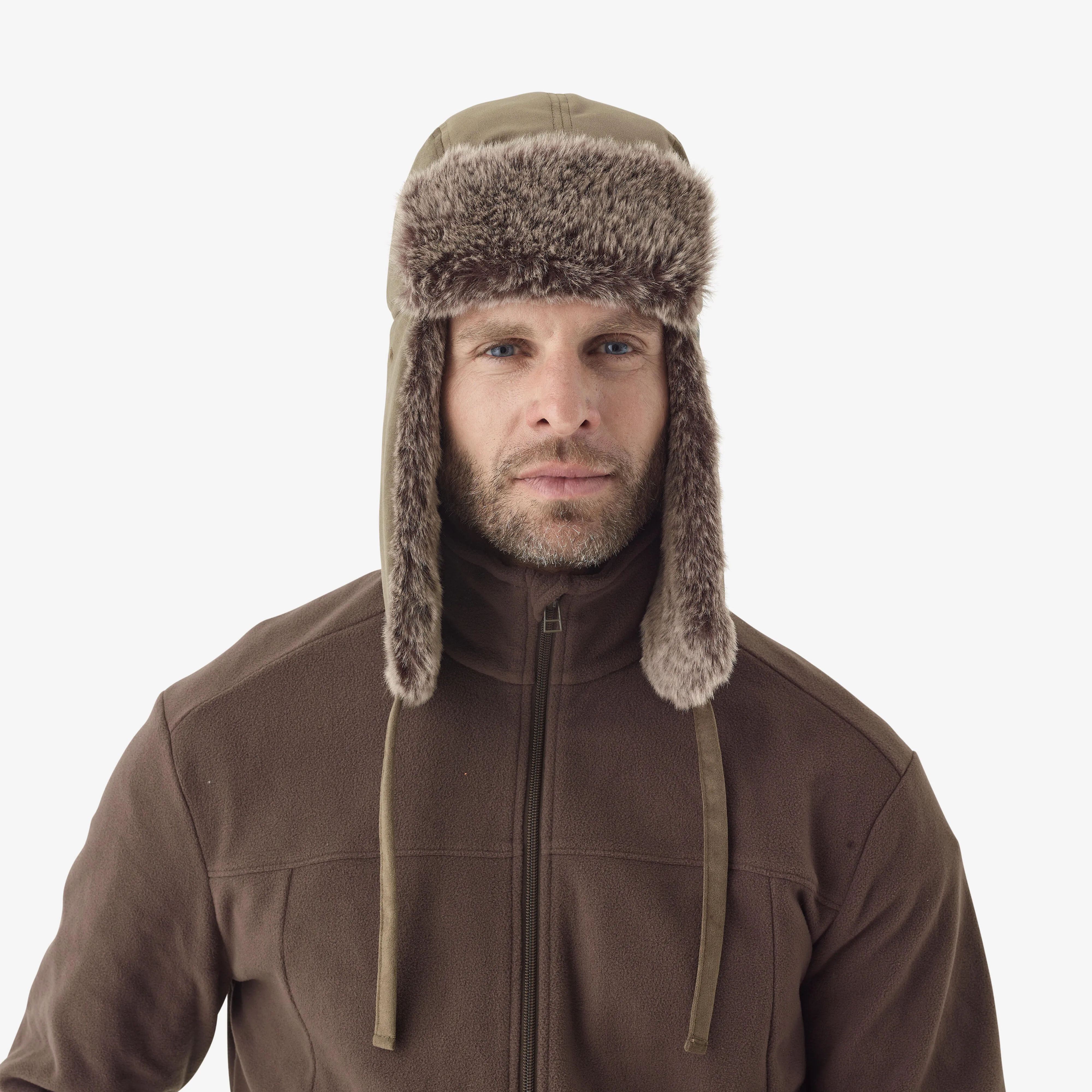 Faux Fur Hunting Hat - Toundra 500 Brown