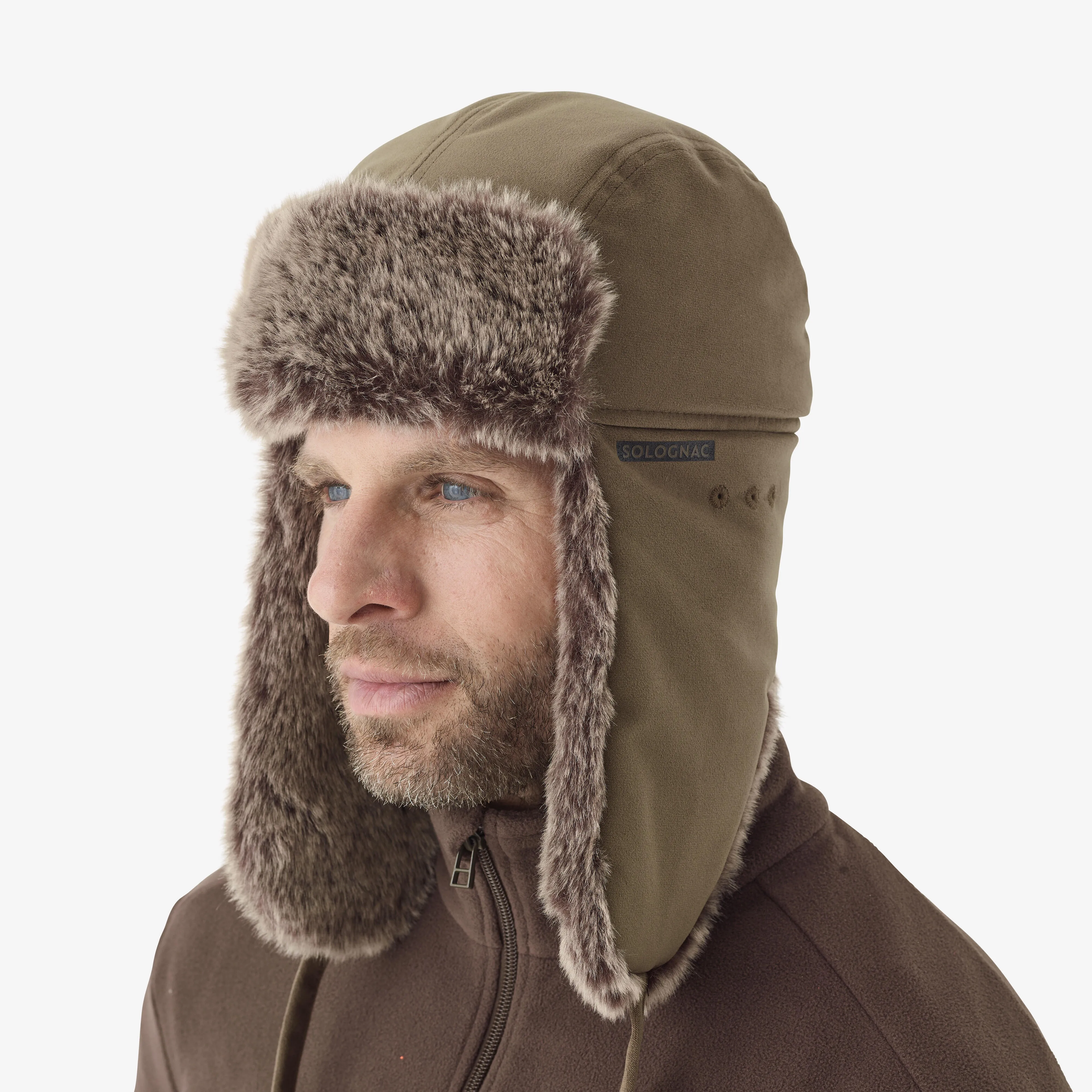 Faux Fur Hunting Hat - Toundra 500 Brown