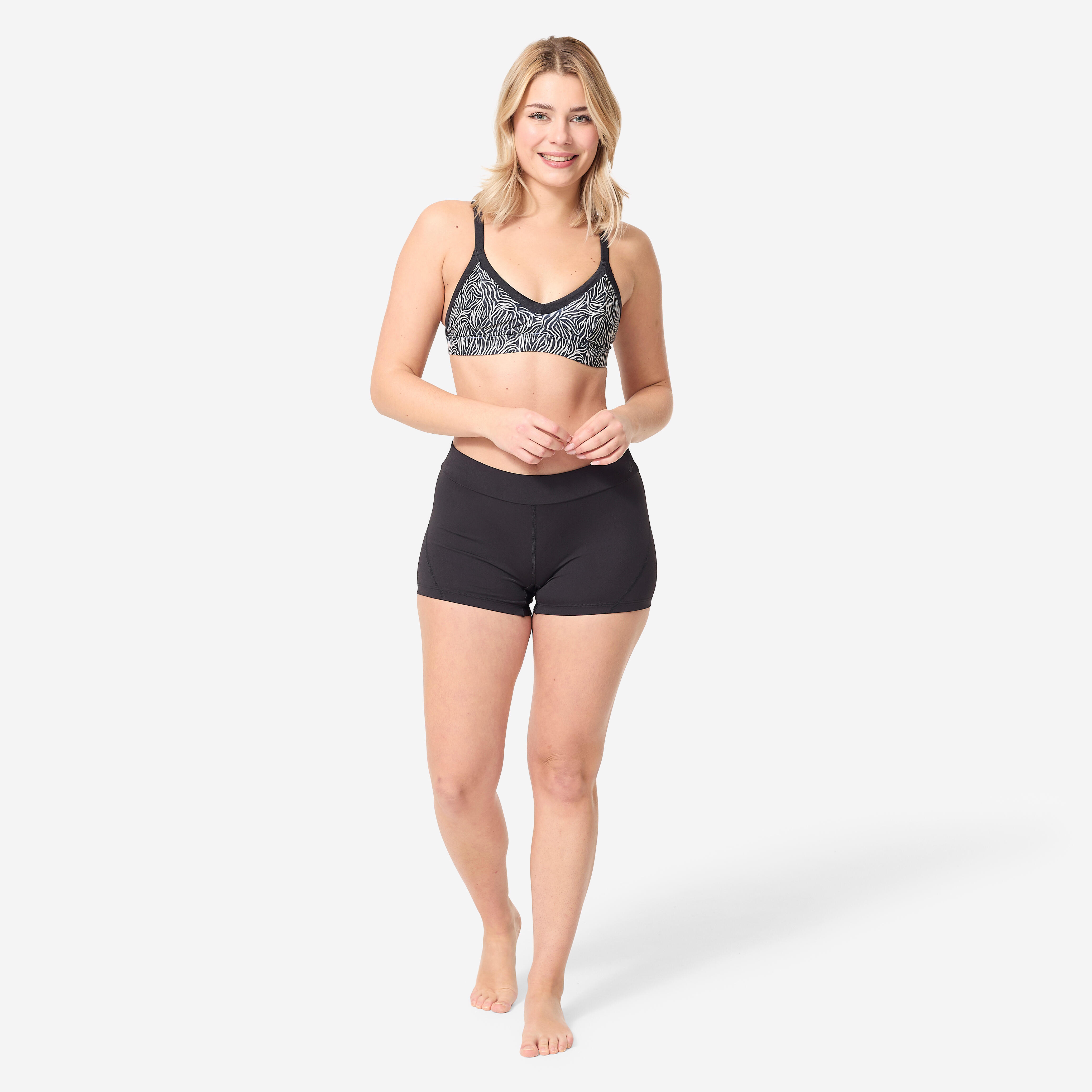 Women's Aquafitness-Aquabiking Shorty Swimsuit - Nina Black