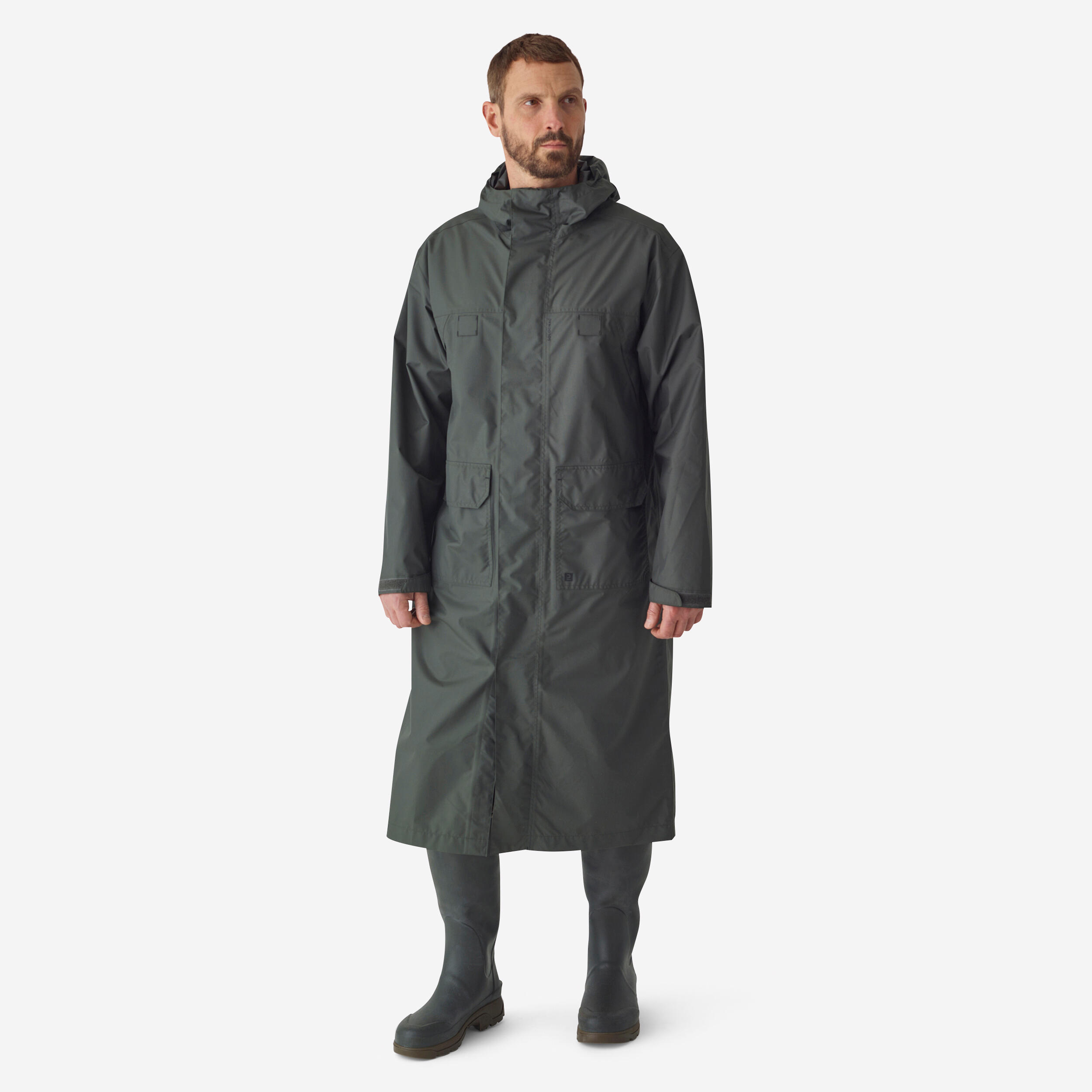 Long Hunting Coat - SG 500 Waterproof Green