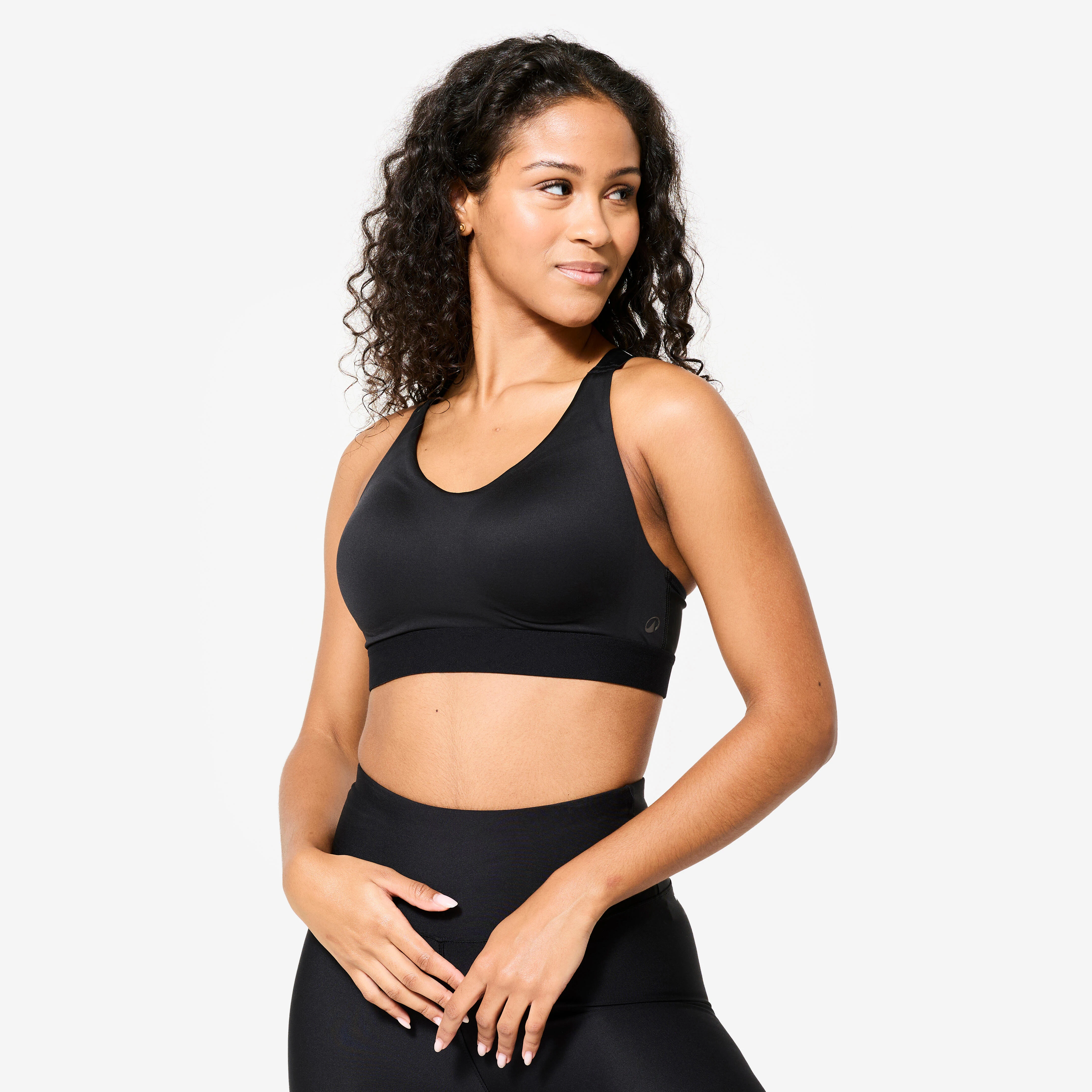 Womenâs Fitness High Support Sports Bra - 900 Black