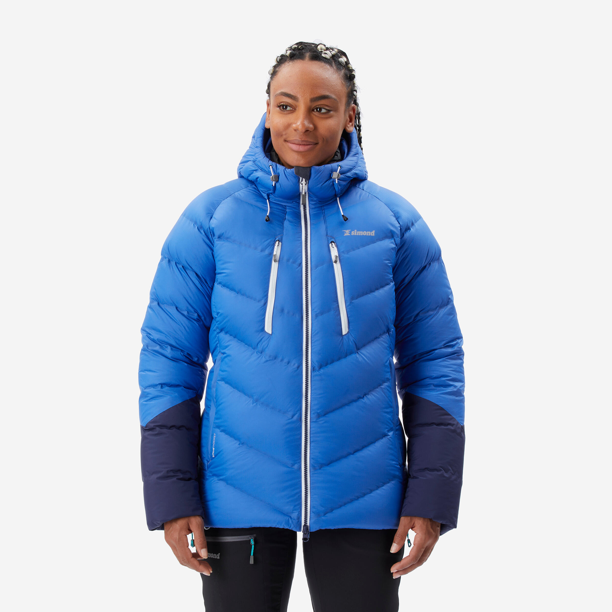 Women's Down Winter Jacket - Makalu Blue