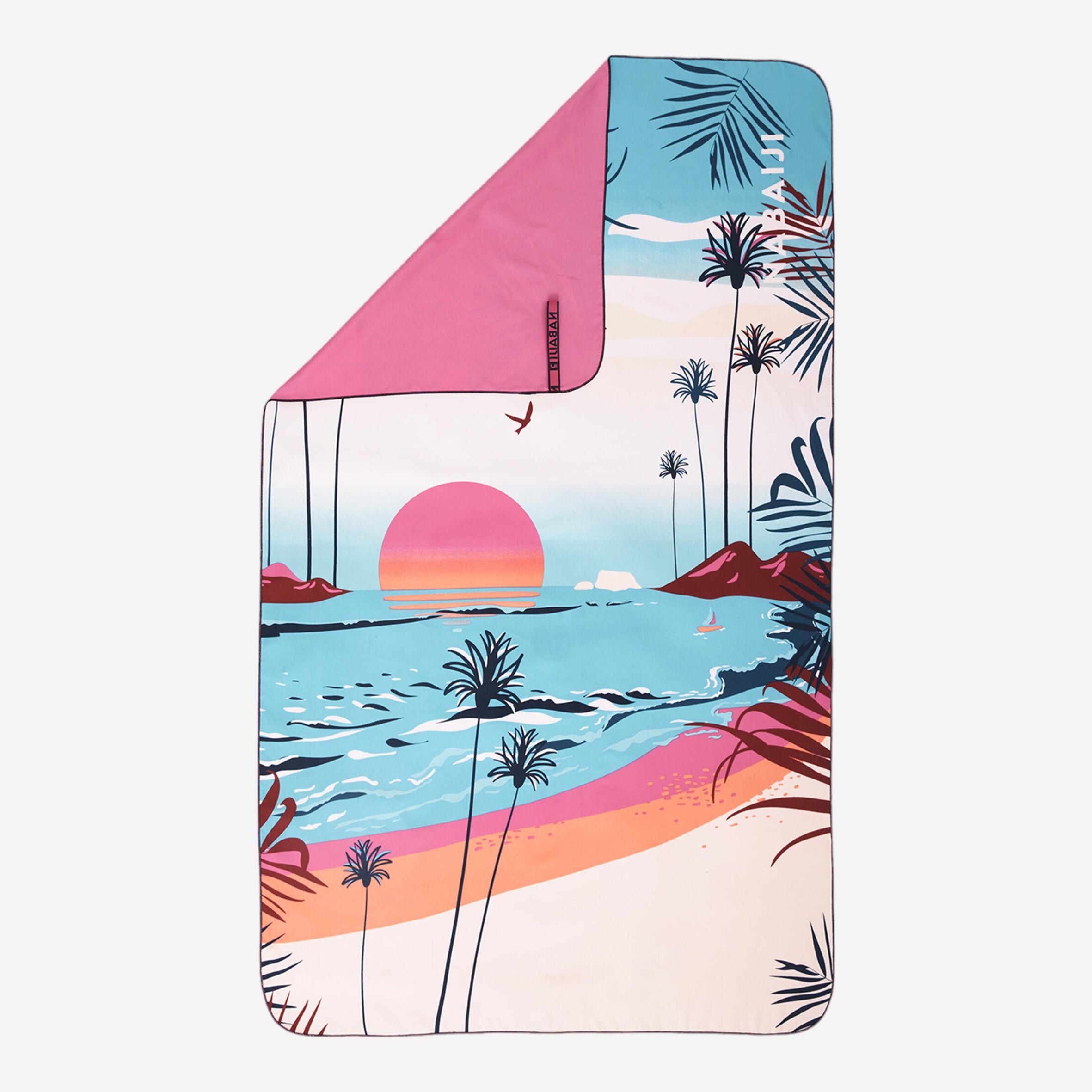 Microfibre Towel XL with Print, 110 x 175 cm