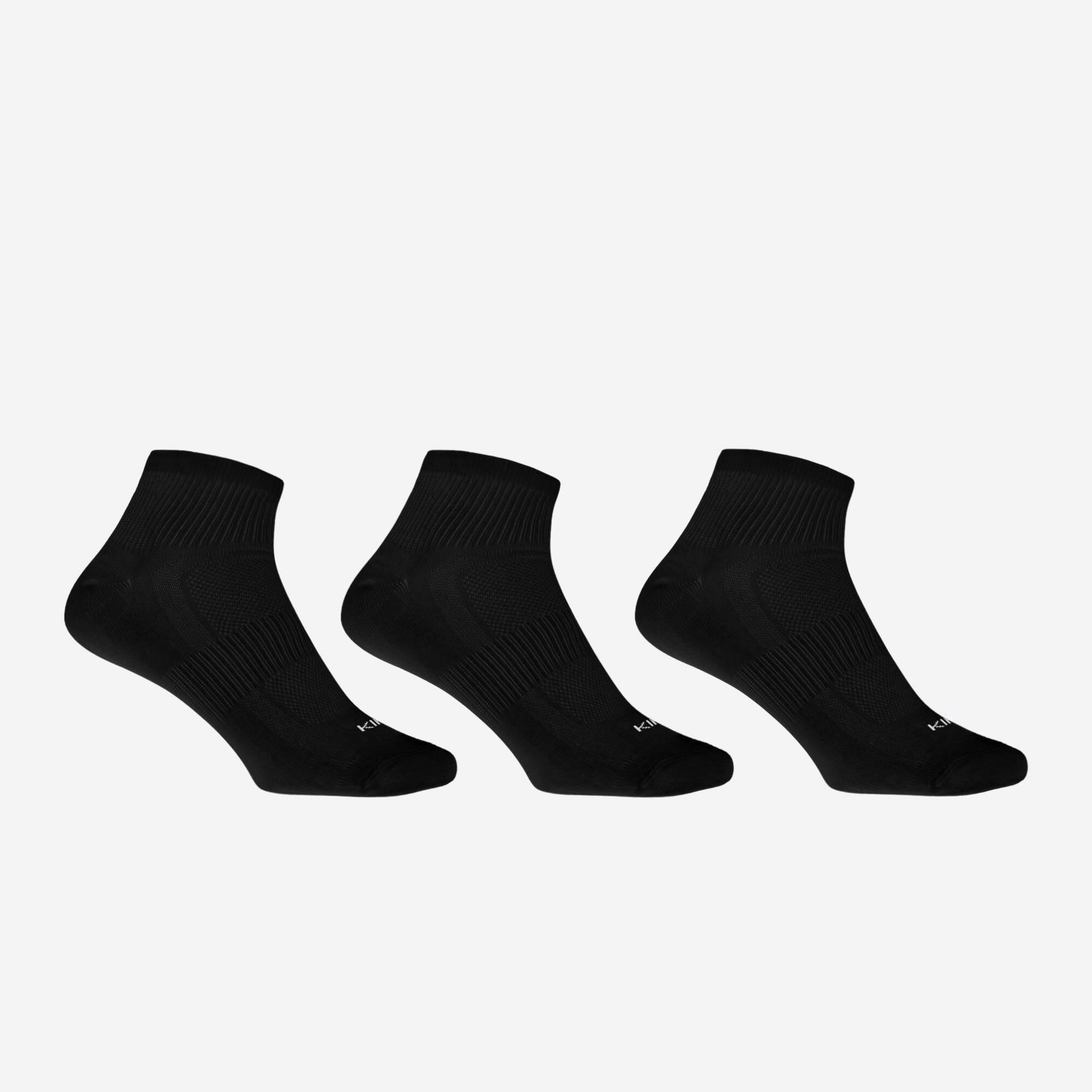 Running socks x3 RUN 100 - Black
