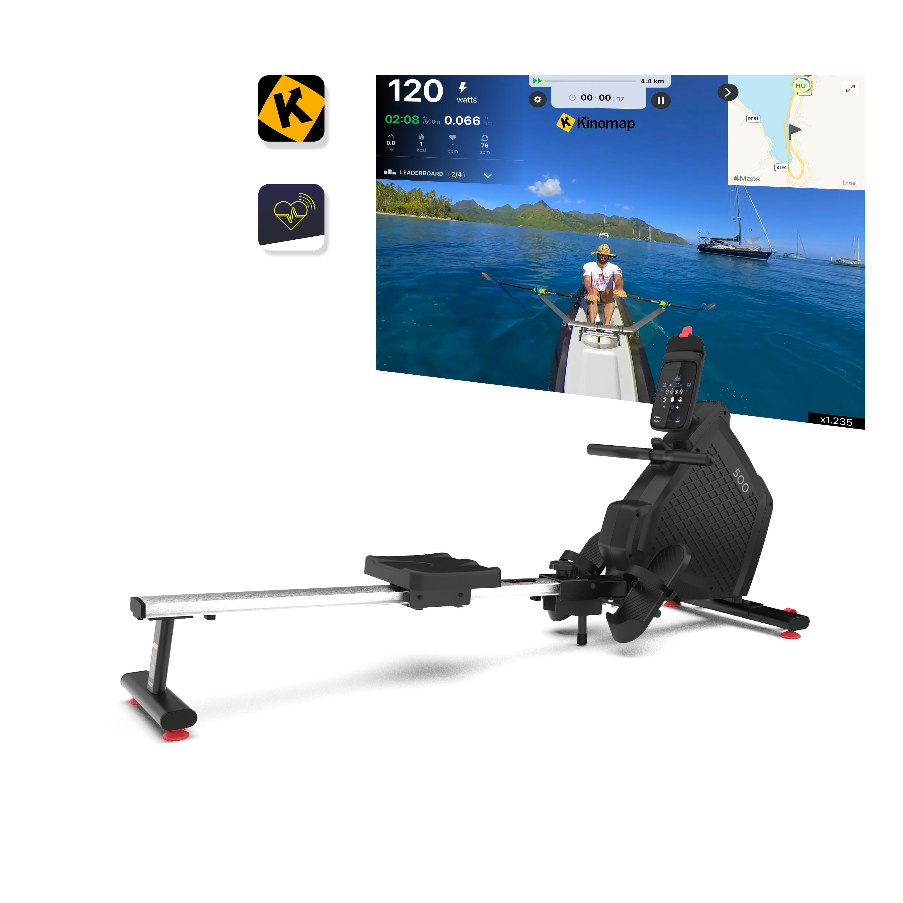 Self-Powered Rowing Machine, R 500B