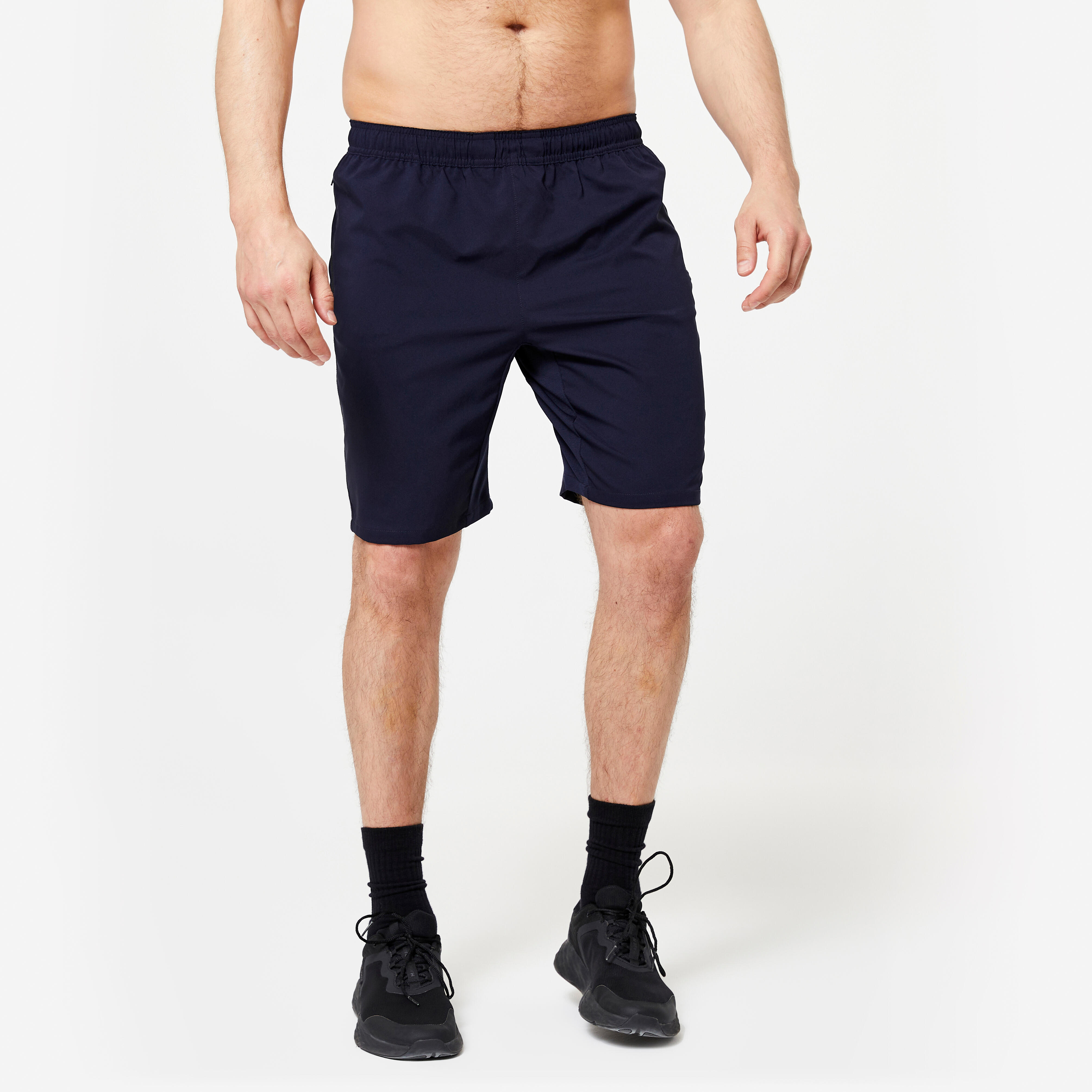 Men's Breathable Fitness Shorts with Zip Pockets, 120