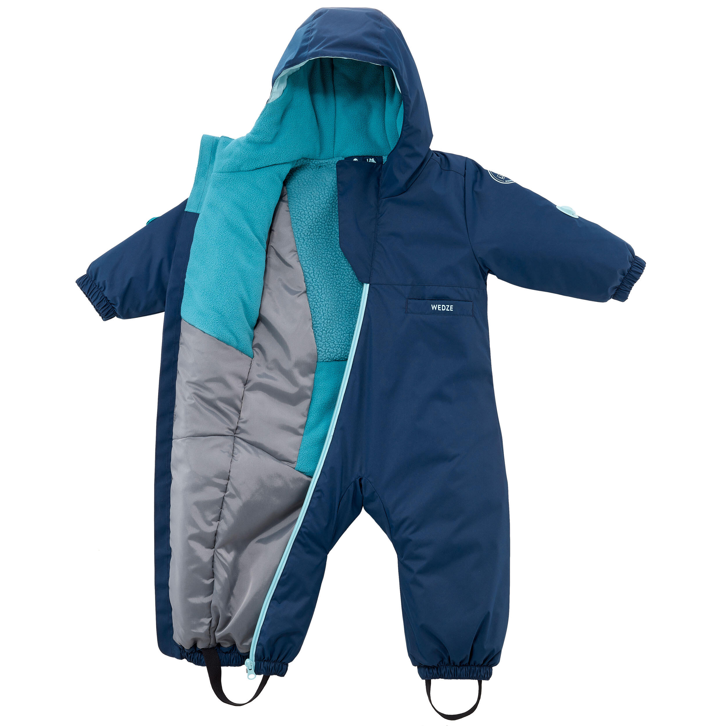 Babies' Warm and Waterproof Snowsuit, 500 Age 12 months-3 years