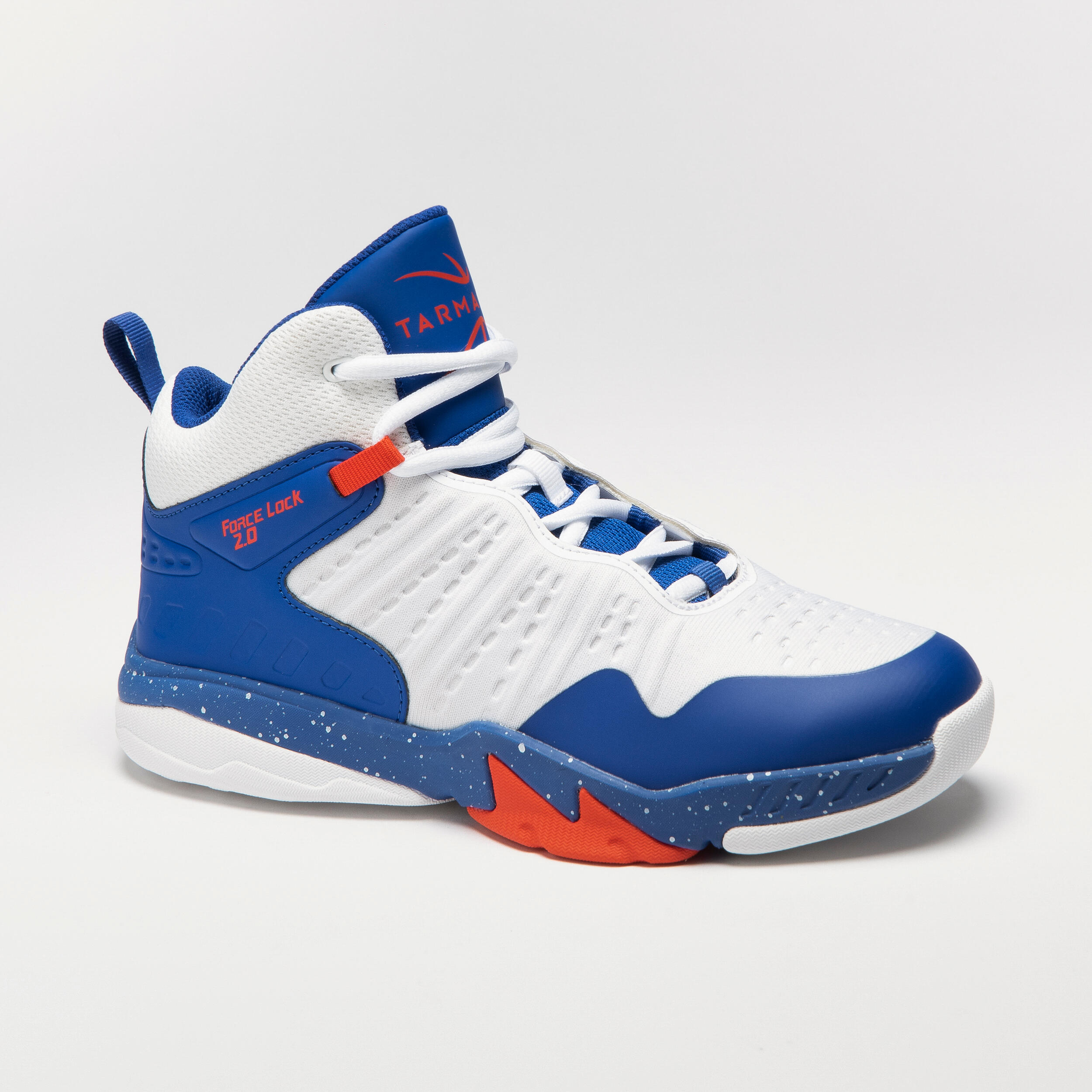Kids' Intermediate Basketball Shoes - SS 500 White/Blue/Red