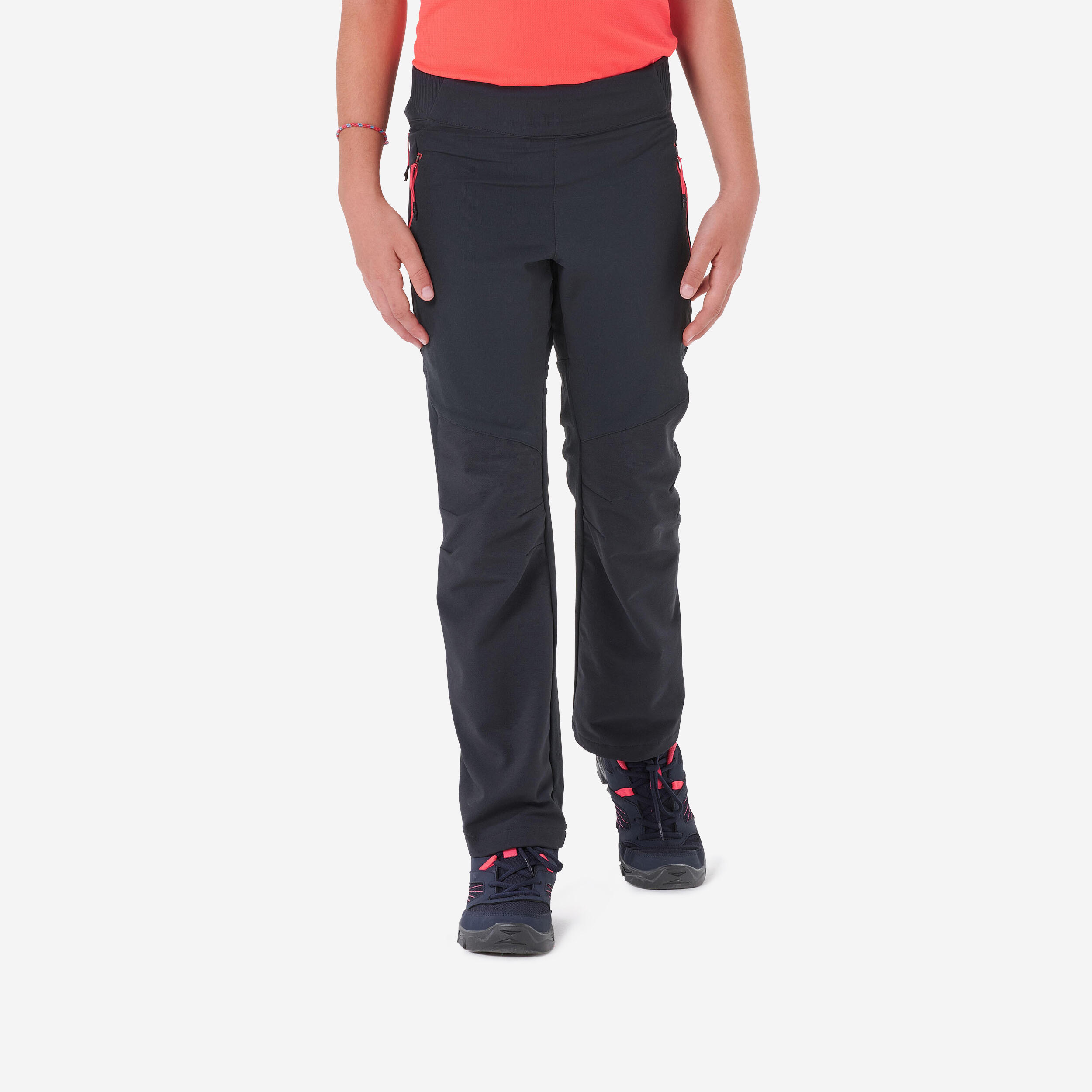 Kidsâ Softshell Hiking Pants, MH 900 Age 7â15