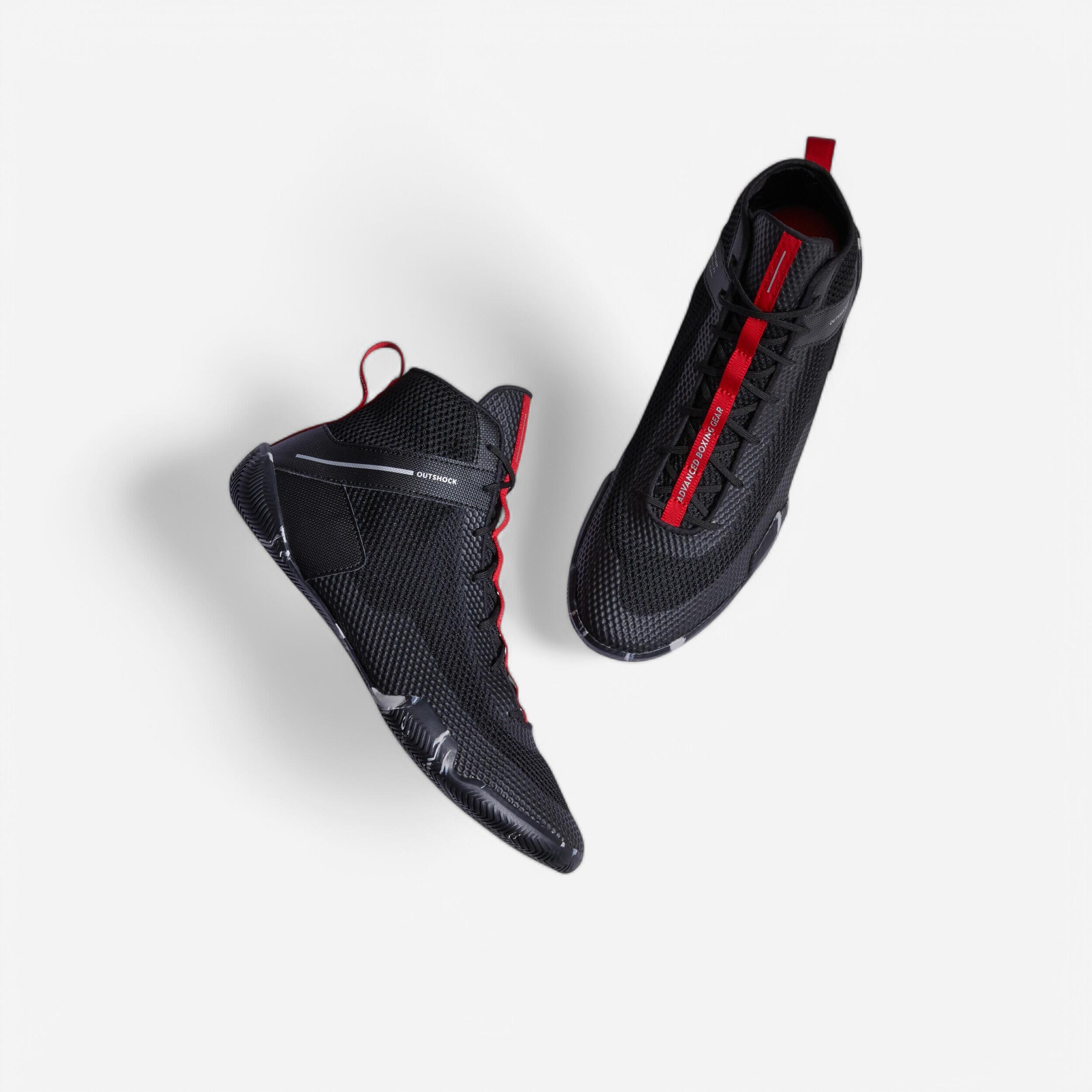 Light and Flexible Boxing Shoes - 500 Black
